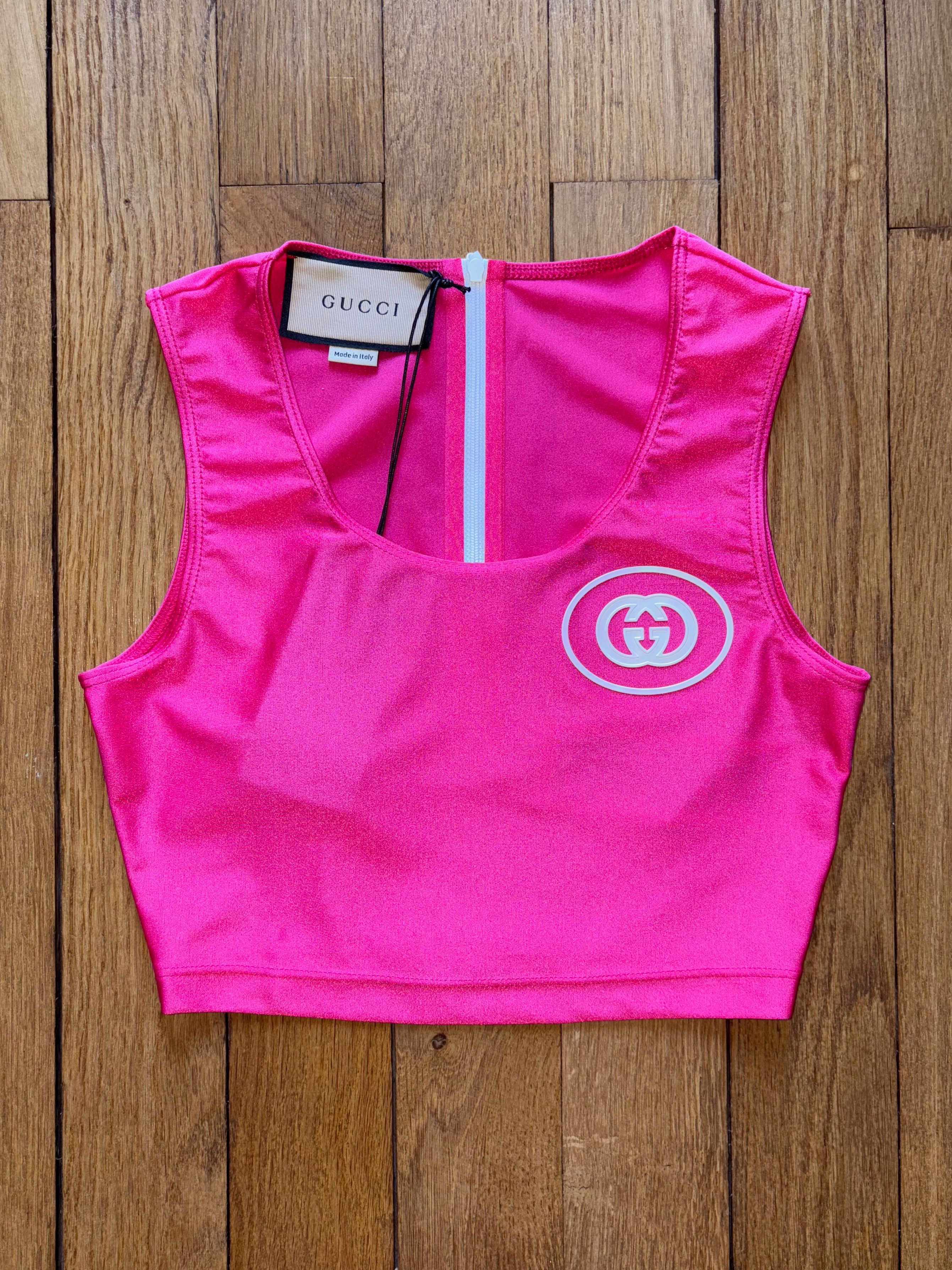 Gucci Gucci pink jersey bra top Size XXS / US 00 / IT 34 - 1 Thumbnail
