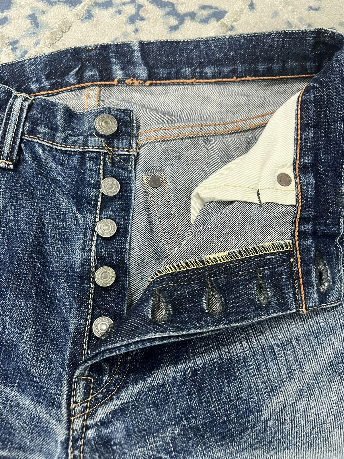 Full Count & Co. Vintage Full Count & Co Selvedge Full Print Denim Size US 30 / EU 46 - 6 Thumbnail