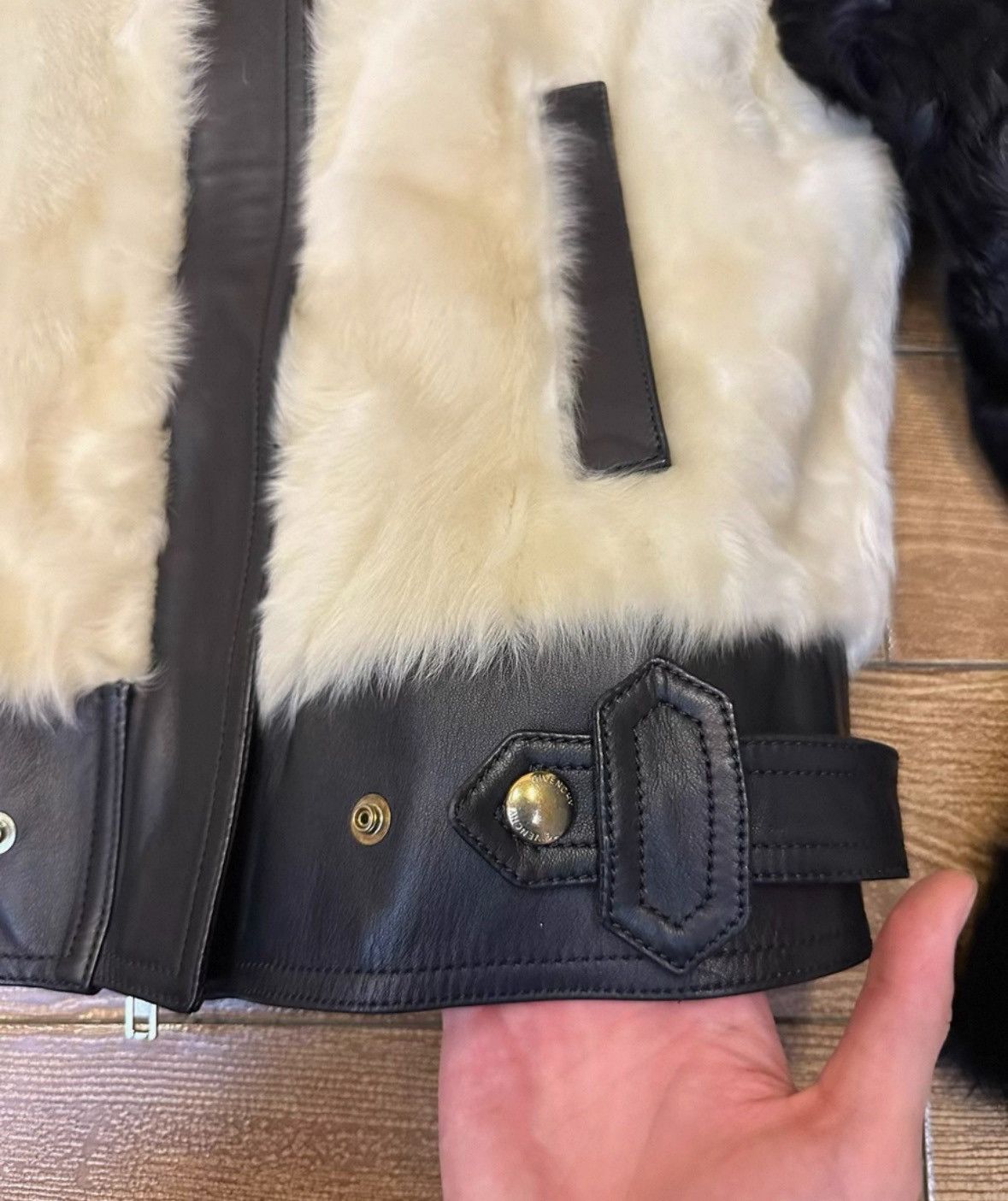 Givenchy Givenchy Size36 Color-Block Furry Lamb Leather Jacket, No A Size US M / EU 48-50 / 2 - 7 Thumbnail