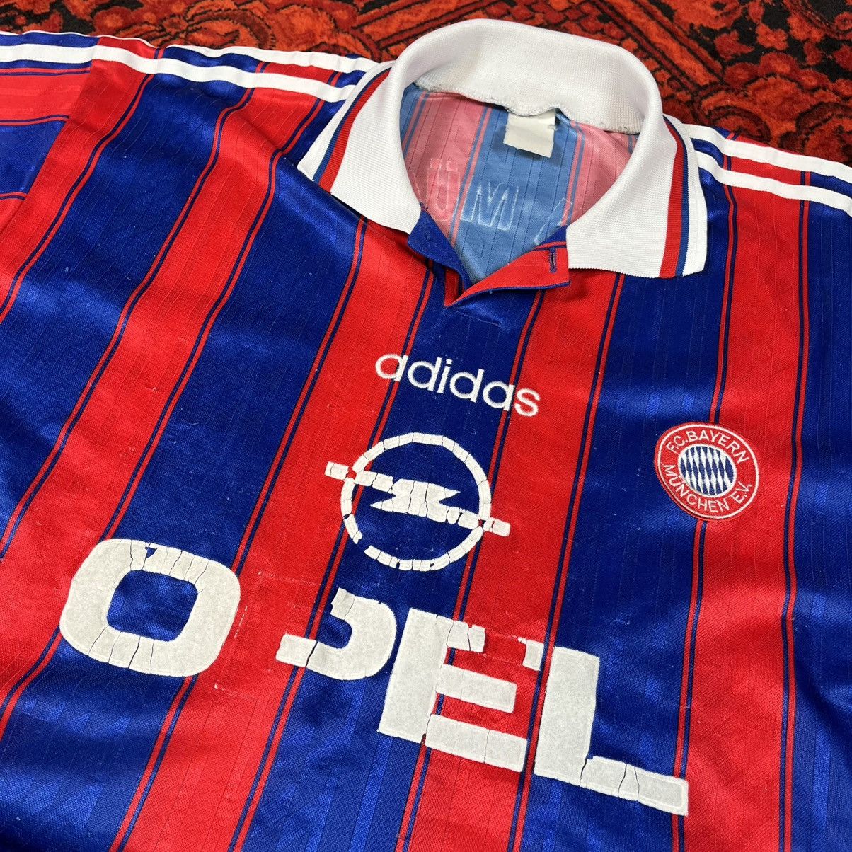Adidas Vintage Stripes Adidas 1995-97 Bayern Munich Shirt Jersey Size US XL / EU 56 / 4 - 3 Thumbnail