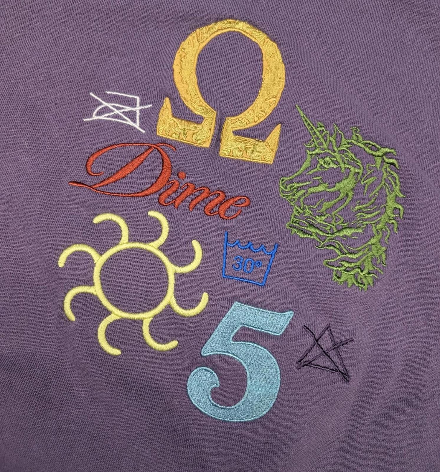 Other Dime Codex Purple Crewneck Sweater Size US L / EU 52-54 / 3 - 2 Thumbnail