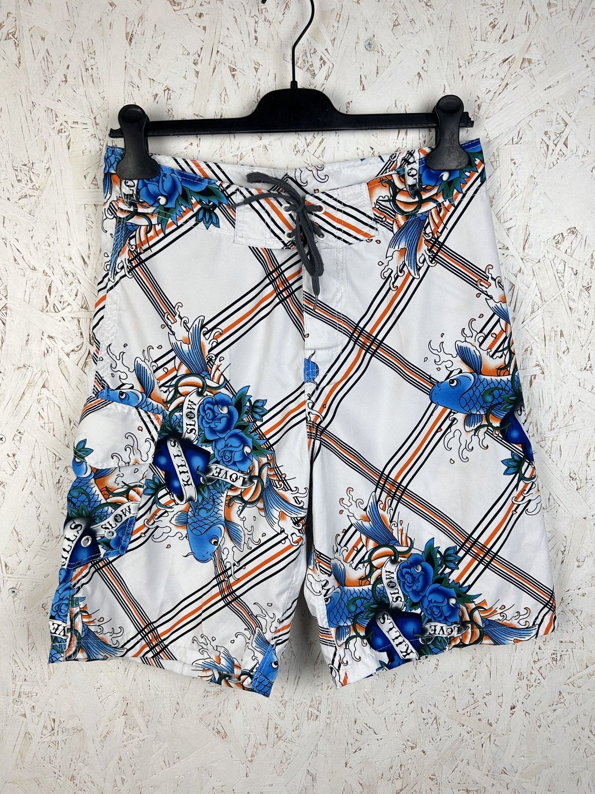 Christian Audigier Vintage Ed Hardy By Christian Audigier Y2K Swimming Shorts Size US 30 / EU 46 - 1 Thumbnail