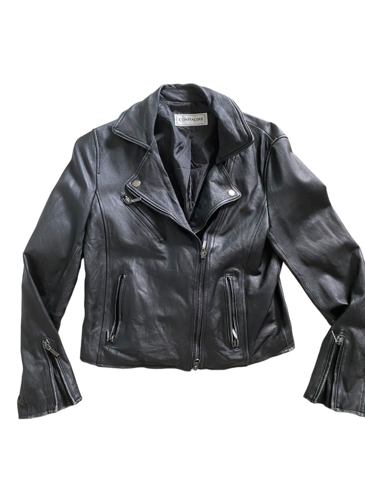 If Six Was Nine Leather Jacket CONPIACERE Design Punk zipper malcom X style Size US M / EU 48-50 / 2 - 8 Thumbnail