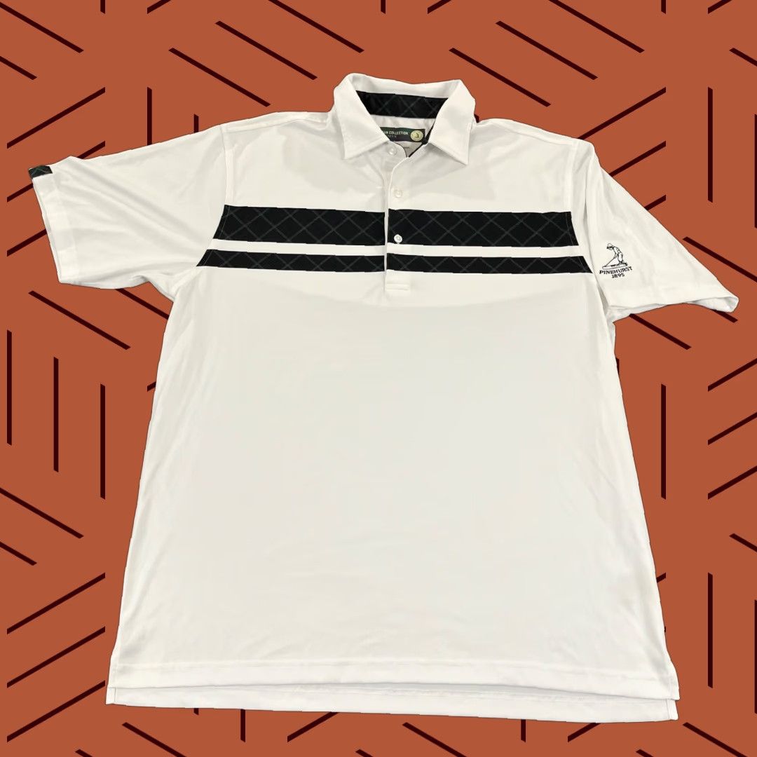 Vintage PINEHURST Polo Mens M White Tartan Collection Golf Shirt Performance S/S Size US M / EU 48-50 / 2 - 1 Thumbnail
