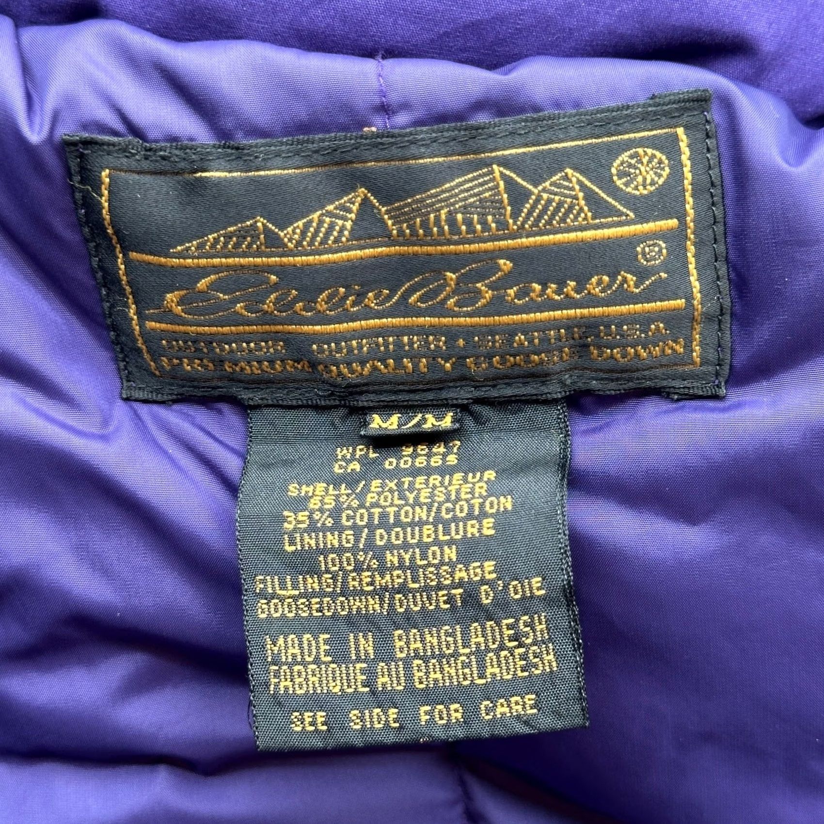 Eddie Bauer VINTAGE Eddie Bauer Snowline Goose Down Parka Hooded Jacket Womens Medium Purple Size M / US 6-8 / IT 42-44 - 3 Thumbnail