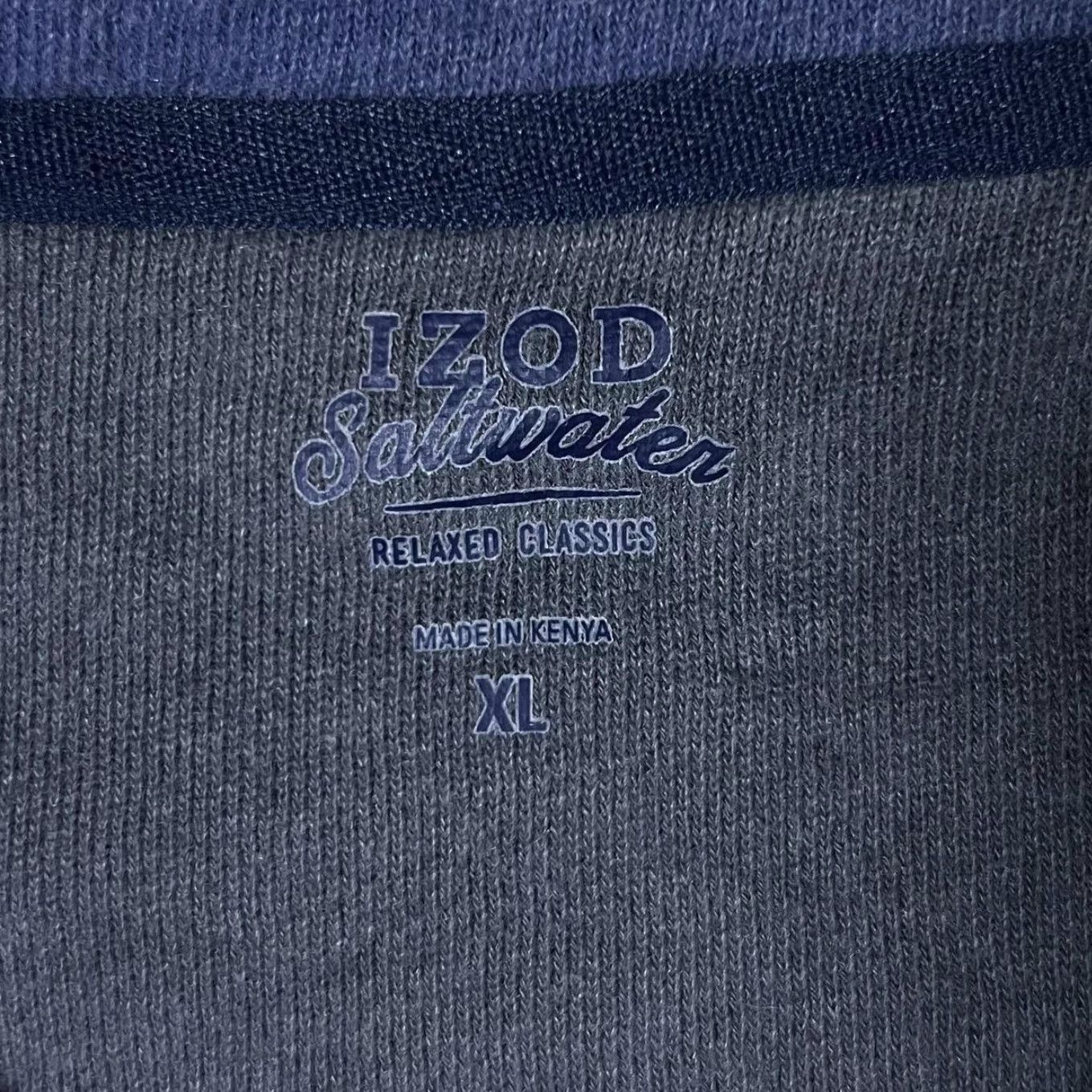 Izod IZOD Saltwater Classic Essential Embroidered Mini Logo 1/4 Zip Sweatshirt XL Men Blue Size US XL / EU 56 / 4 - 4 Thumbnail