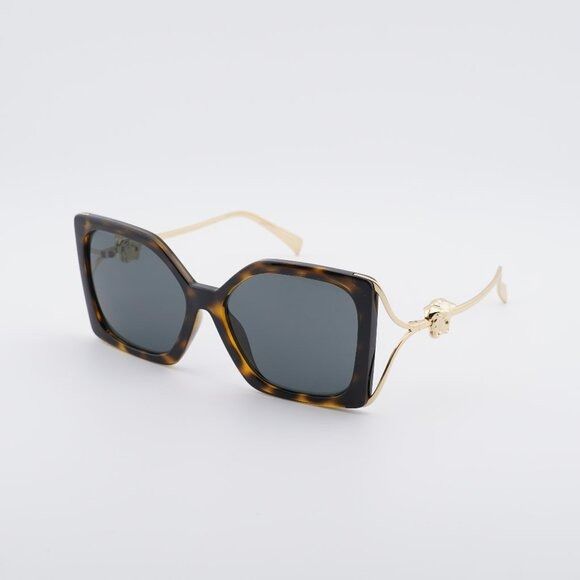 Versace Versace VE4502U 108/87 Sunglasses Havana/Gold Square Frame Size ONE SIZE - 1 Thumbnail