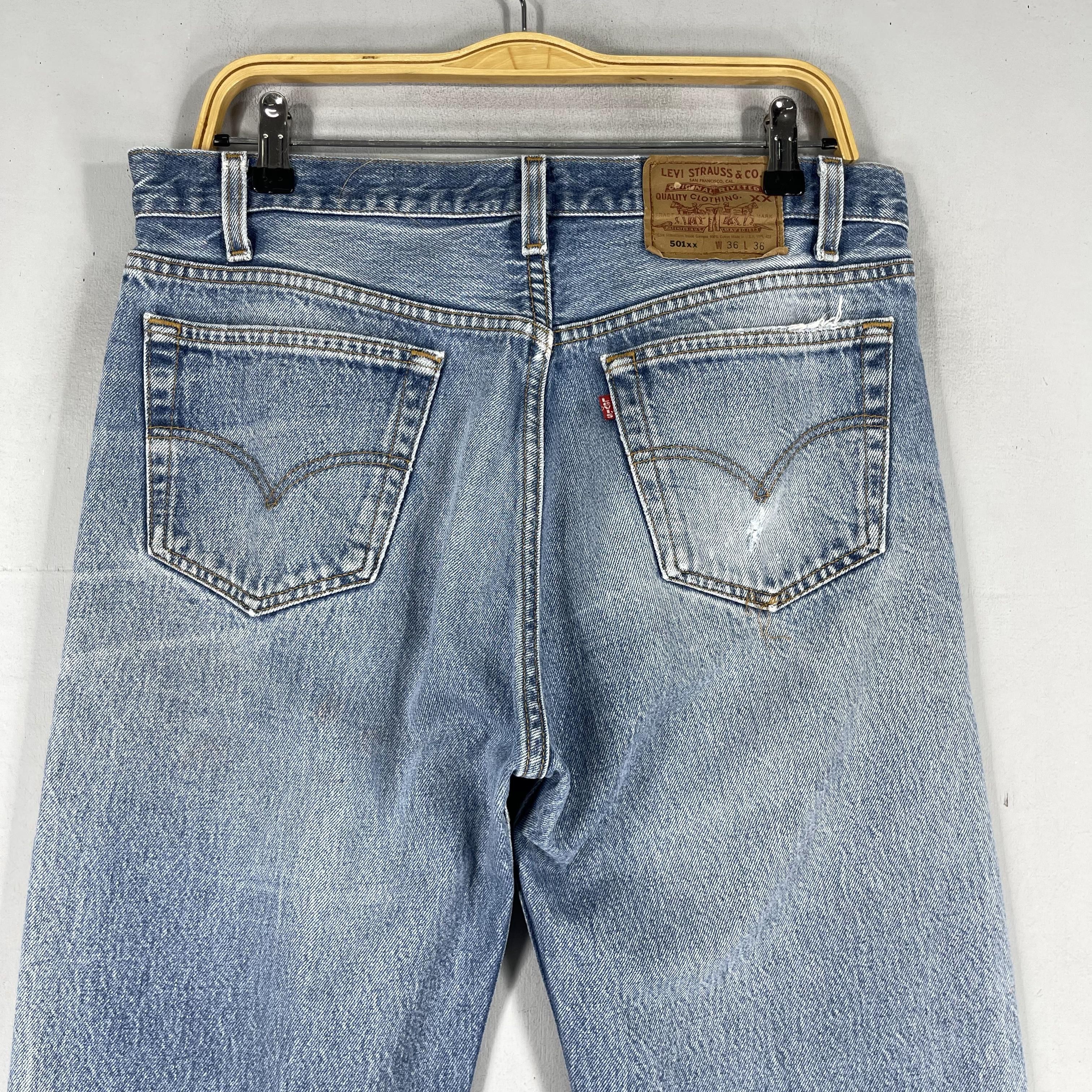 Levi's × Vintage Size 34 Vintage Levis 501xx Distressed Medium Washed Jeans Size US 34 / EU 50 - 10 Thumbnail