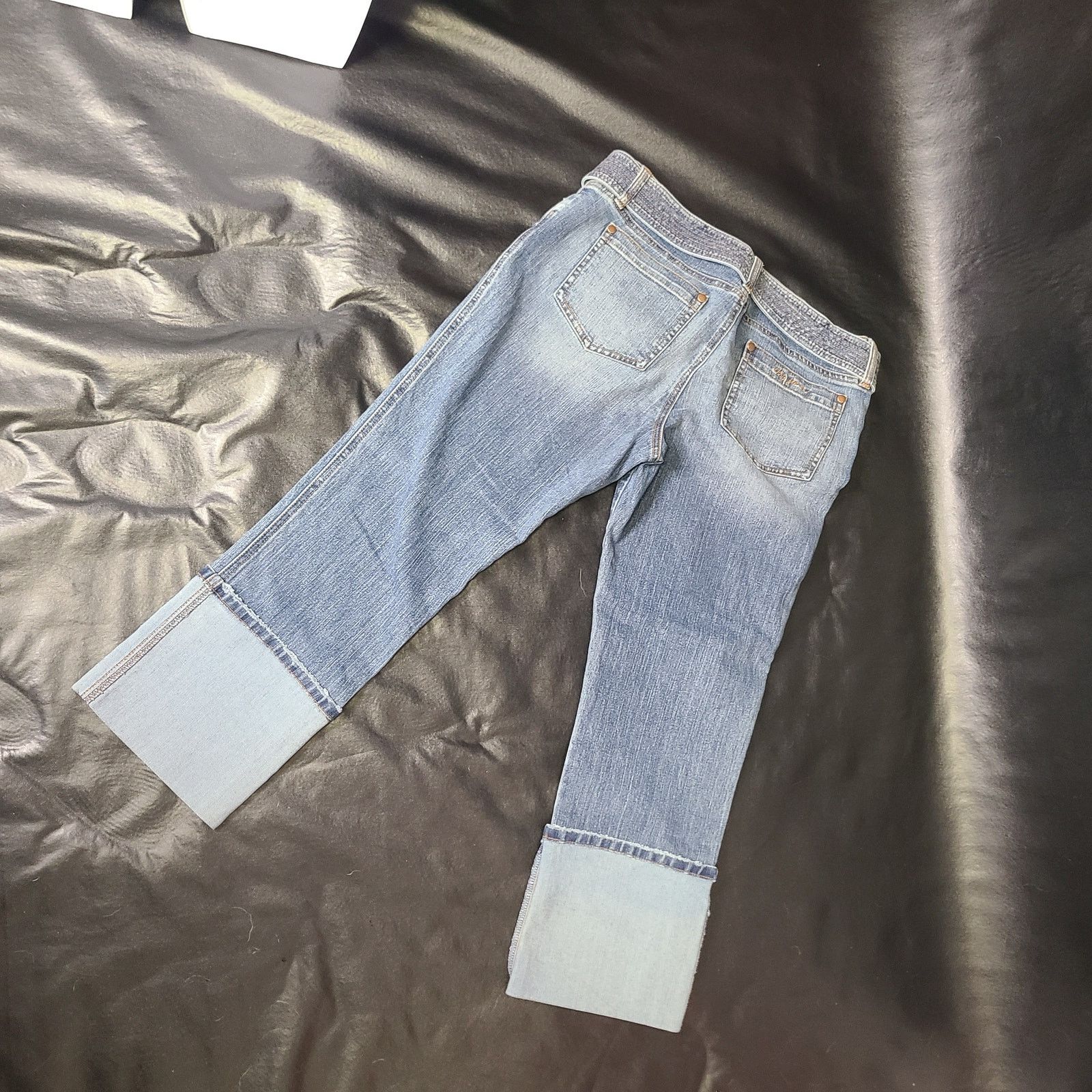 DKNY Vintage 90s Y2K DKMY Jeans with belt and roll cuff size 8 Size 30" / US 8 / IT 44 - 4 Thumbnail