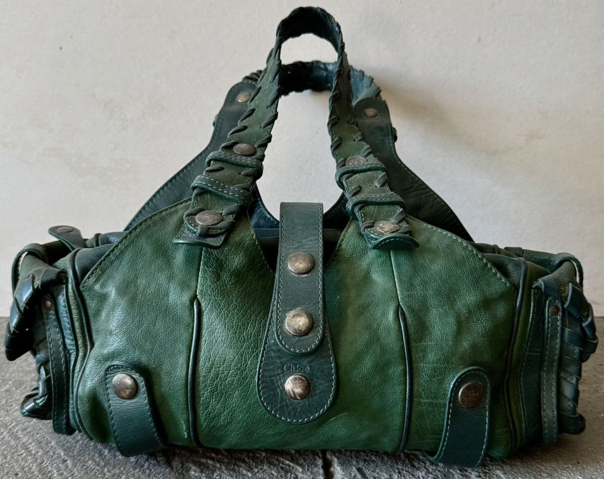 Chloe Chloe - 2000’s - Phoebe Philo - Green Leather Silverado Bag Size ONE SIZE - 7 Thumbnail