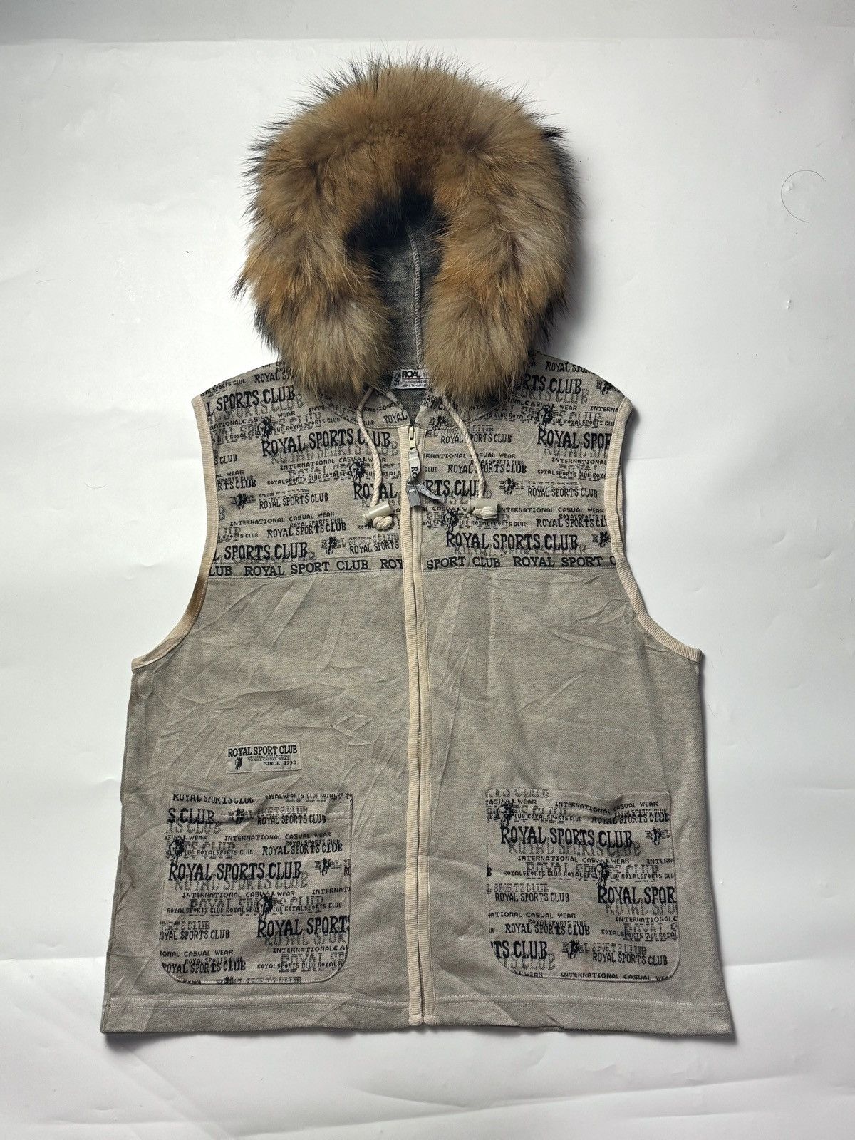 If Six Was Nine × Japanese Brand × Le Grande Bleu (L.G.B.) Japanese Vest Fur Hoodie Size US M / EU 48-50 / 2 - 1 Thumbnail