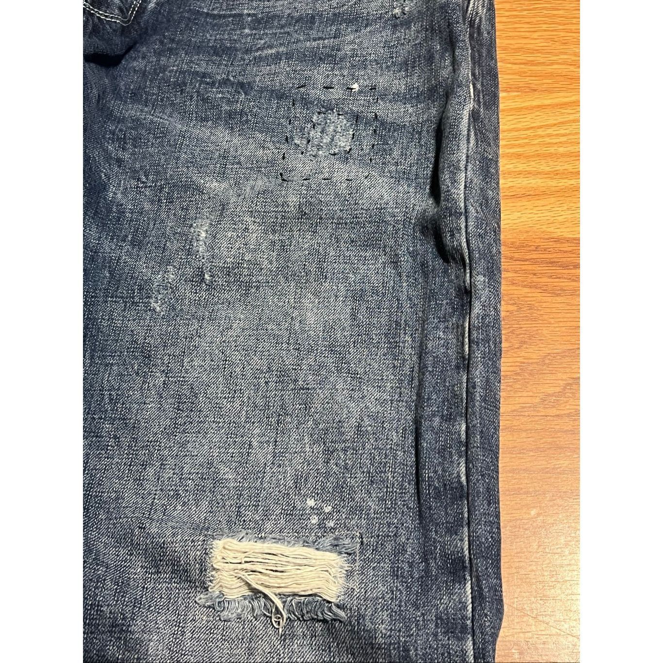 Armani Armani J21 Regular Fit Distressed Button Fly Jeans Size US 36 / EU 52 - 2 Thumbnail