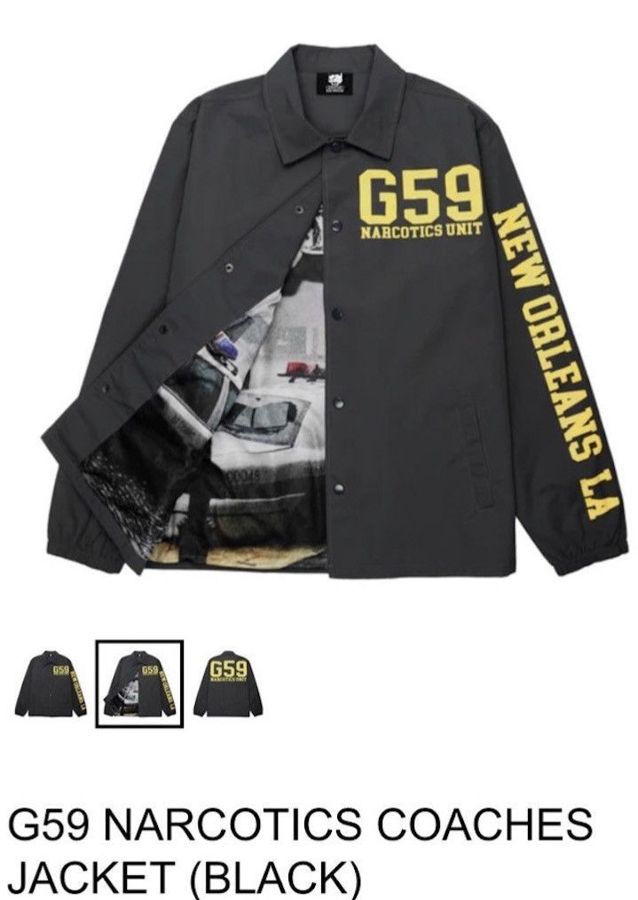 G59 Black Narcotics Coach Jacket