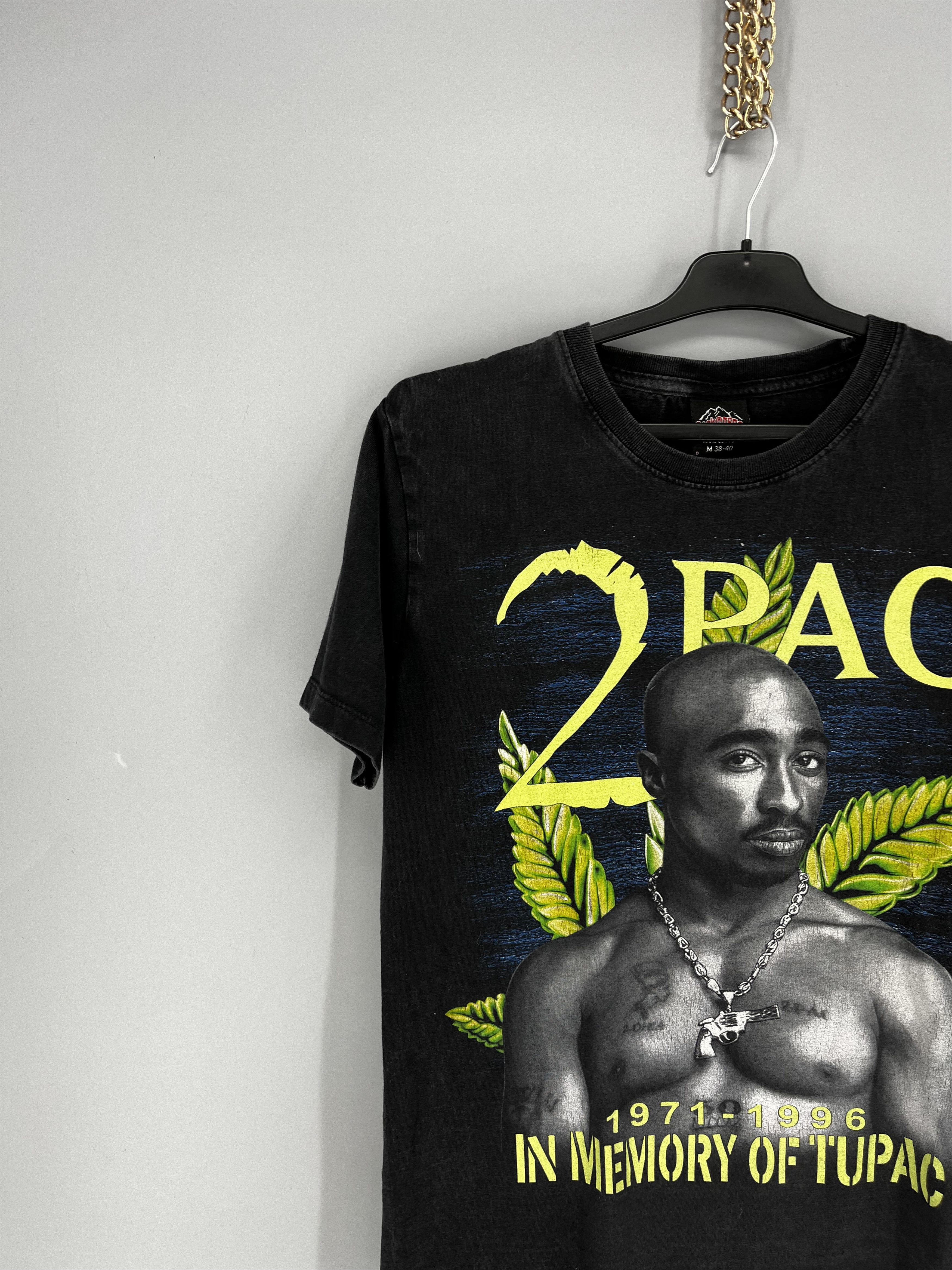 Band Tees Vintage 2Pac Tupac Shakur 1996 Men’s Black Double Sided Sz M Size US M / EU 48-50 / 2 - 4 Thumbnail