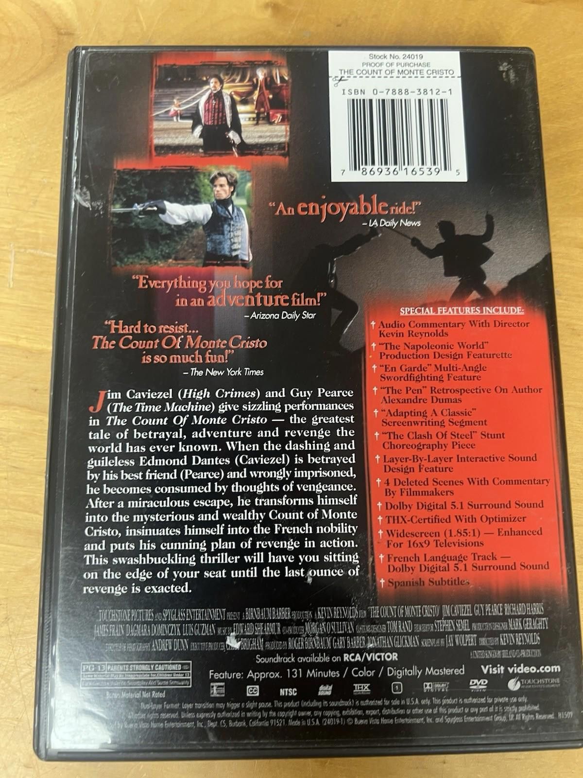 Other The Count of Monte Cristo (DVD, 2002) Size ONE SIZE - 10 Thumbnail
