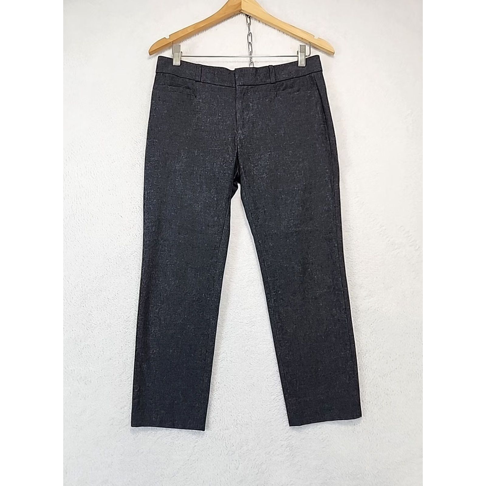 Banana Republic VINTAGE Banana Republic Women's 4 Cropped Gray Sloan Stretch Pants Career Casual Office Size 27" / US 4 / IT 40 - 3 Thumbnail