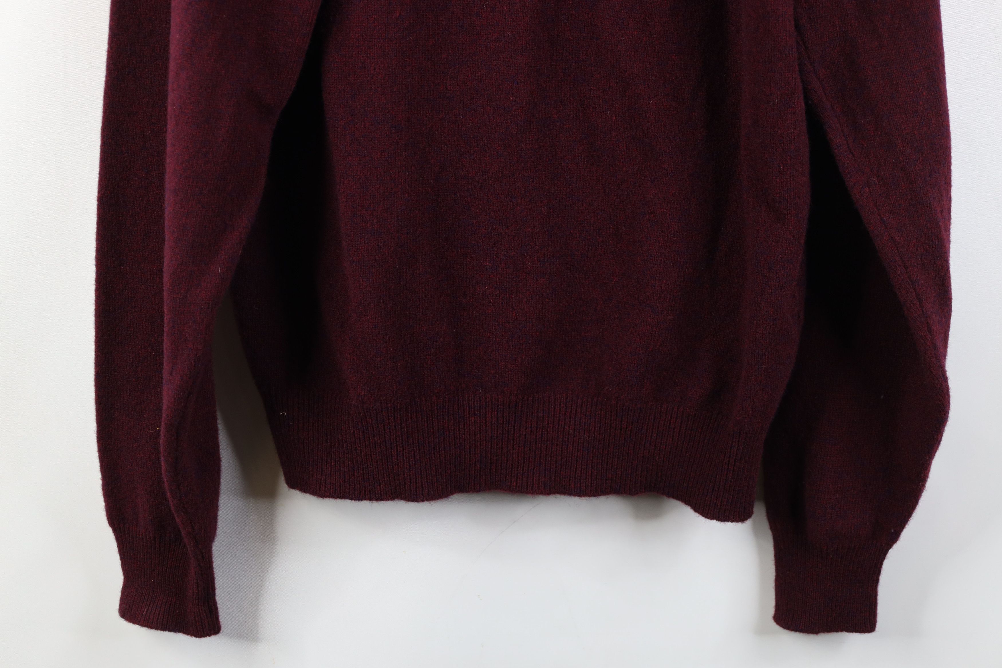 Vintage Vintage 90s Streetwear Lambswool V-Neck Sweater Heather Red Size US L / EU 52-54 / 3 - 9 Thumbnail