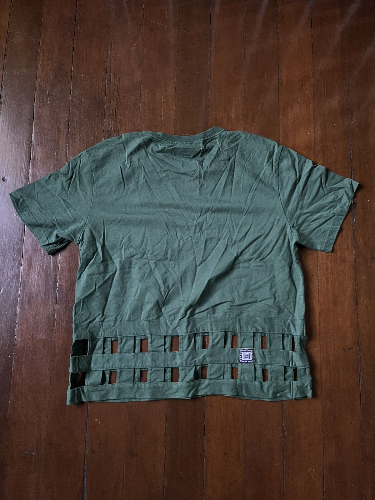 Kapital Kapital Windowpane eyelet-detail cotton T-shirt Tee Size US M / EU 48-50 / 2 - 11 Thumbnail