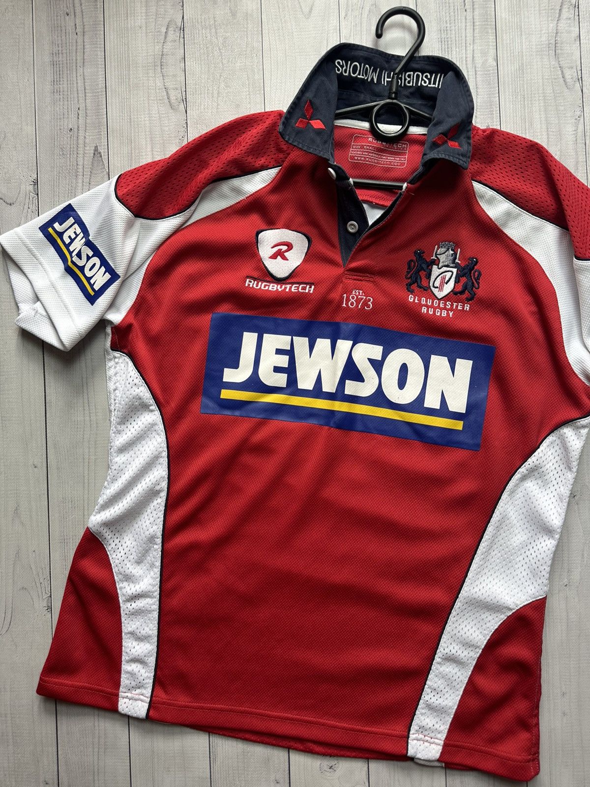 Vintage Vintage Rugby jersey Gloucester size S/M red Mitsubishi logo Size US S / EU 44-46 / 1 - 2 Thumbnail