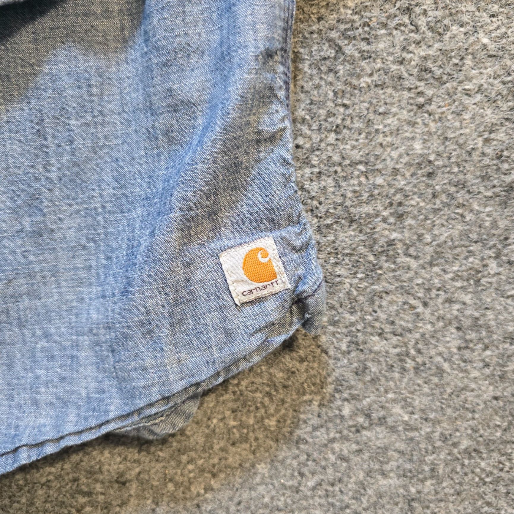Carhartt Carhartt Top Womens Medium Blue Denim Button Up Long Sleeve Casual Shirt Size M / US 6-8 / IT 42-44 - 6 Thumbnail