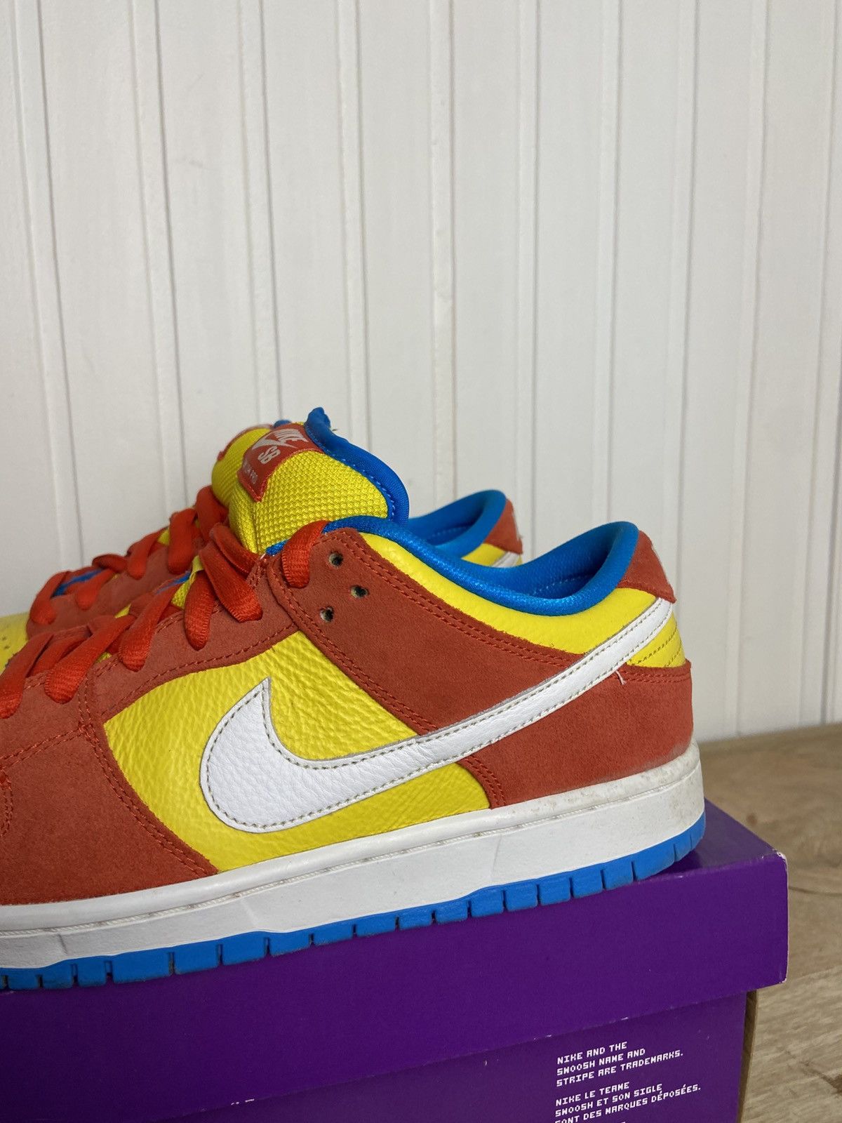 Adidas Used Nike SB Dunk Low Pro "Bart Simpson" Authentic 9US Size US 9 / EU 42 - 12 Thumbnail