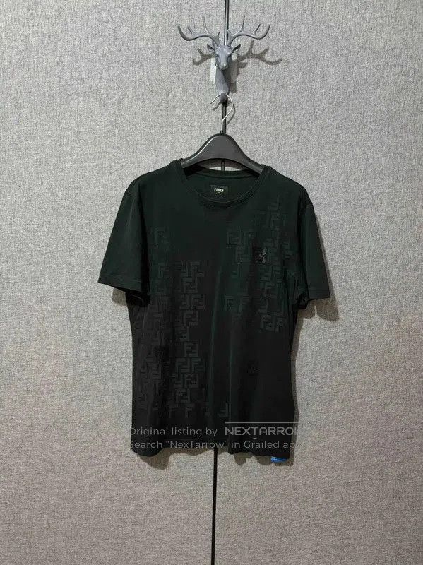 Fendi Fendi Black Cotton Logo T-Shirt for Men . Size US M / EU 48-50 / 2 - 1 Thumbnail