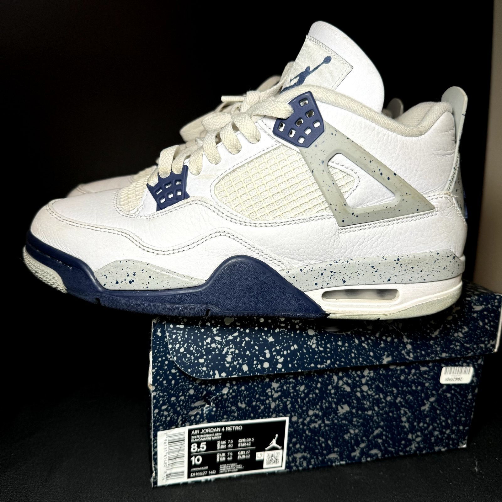 Jordan Brand × Nike Size 8.5 - Nike Air Jordan 4 Retro Midnight Navy Men's Shoes Size US 8.5 / EU 41-42 - 8 Thumbnail