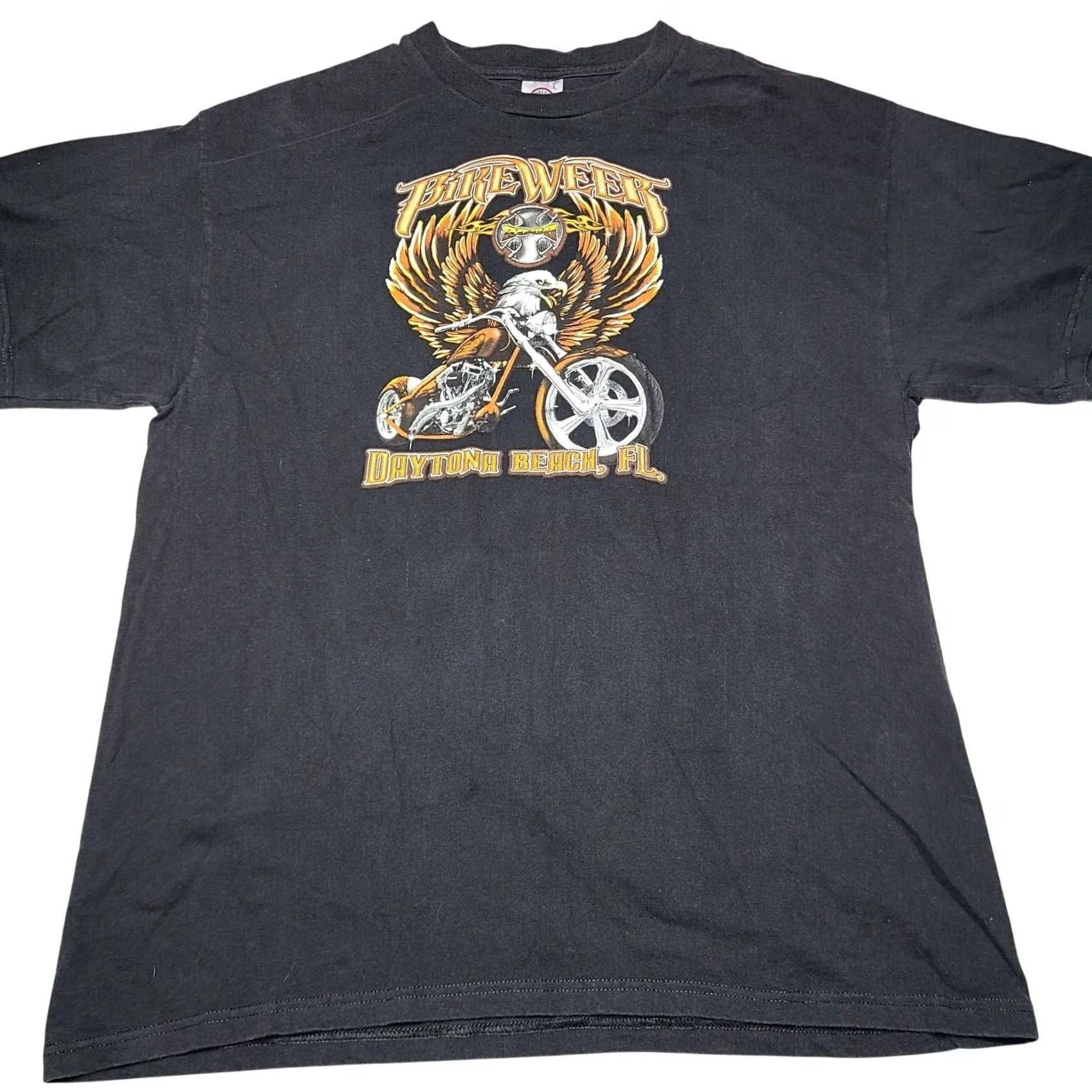 Delta VINTAGE Daytona Beach Florida Bike Week Motorcycle Biker Eagle 2008 T-Shirt Size XL Size US XL / EU 56 / 4 - 3 Thumbnail