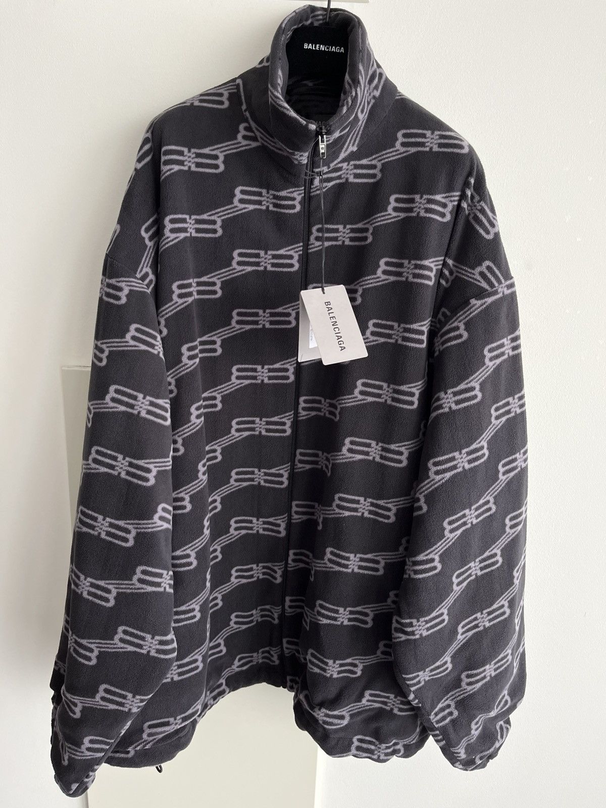 Balenciaga BrandNew Balenciaga BB Monogram Fleece Bomber Coat Oversized Size US XXL / EU 58 / 5 - 15 Thumbnail