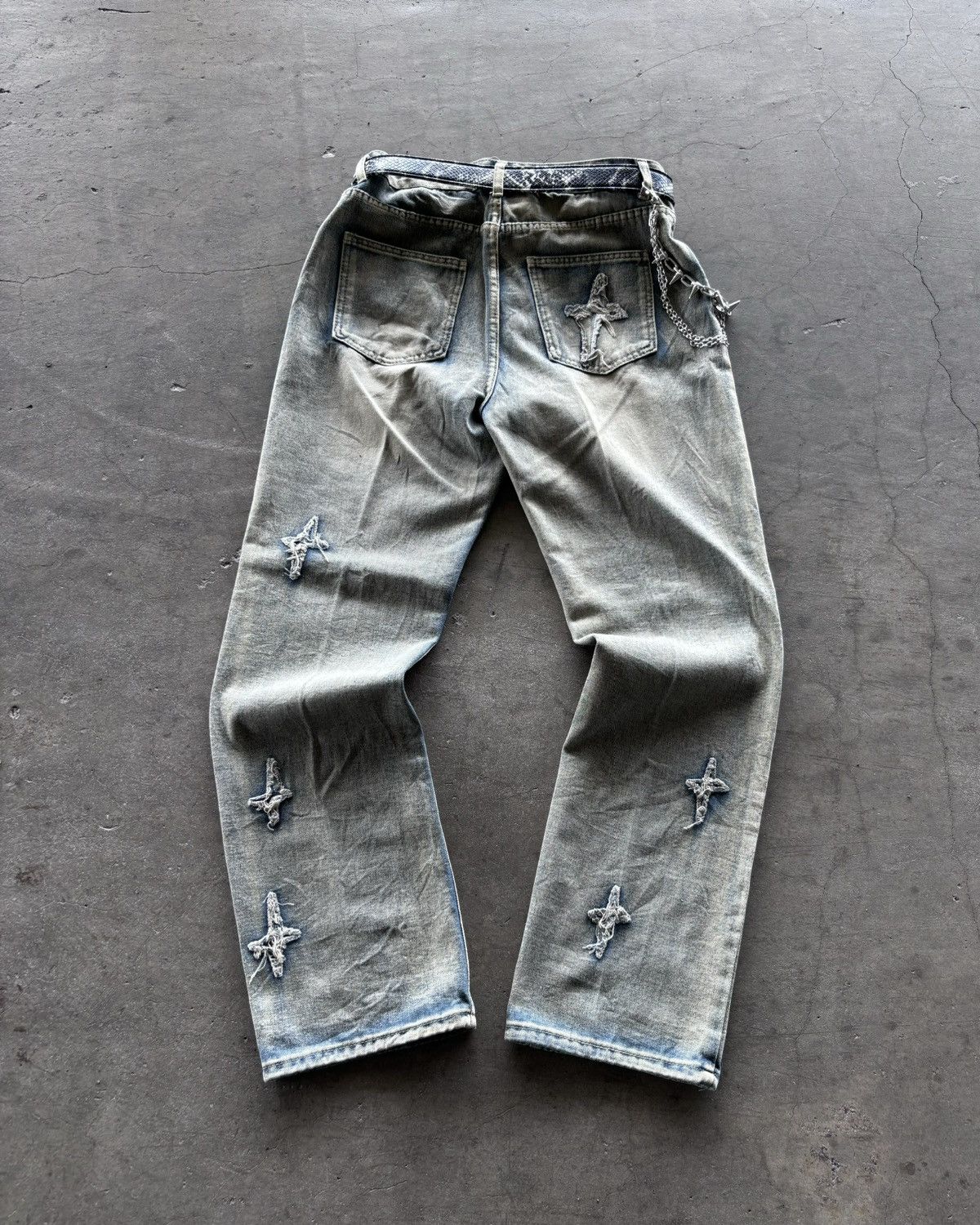 If Six Was Nine × Japanese Brand × Le Grande Bleu (L.G.B.) 2000s Mudwash Denim Jeans Size US 27 - 6 Thumbnail