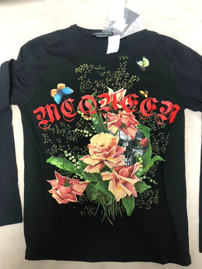 Alexander McQueen Alexander McQUEEN Men's short - sleeved shirt with rose pri Size US S / EU 44-46 / 1 - 1 Thumbnail