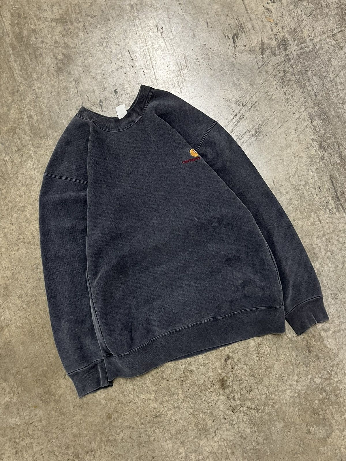Carhartt Carhartt vintage faded black charcoal gray rugged wear crew Size US XL / EU 56 / 4 - 1 Thumbnail