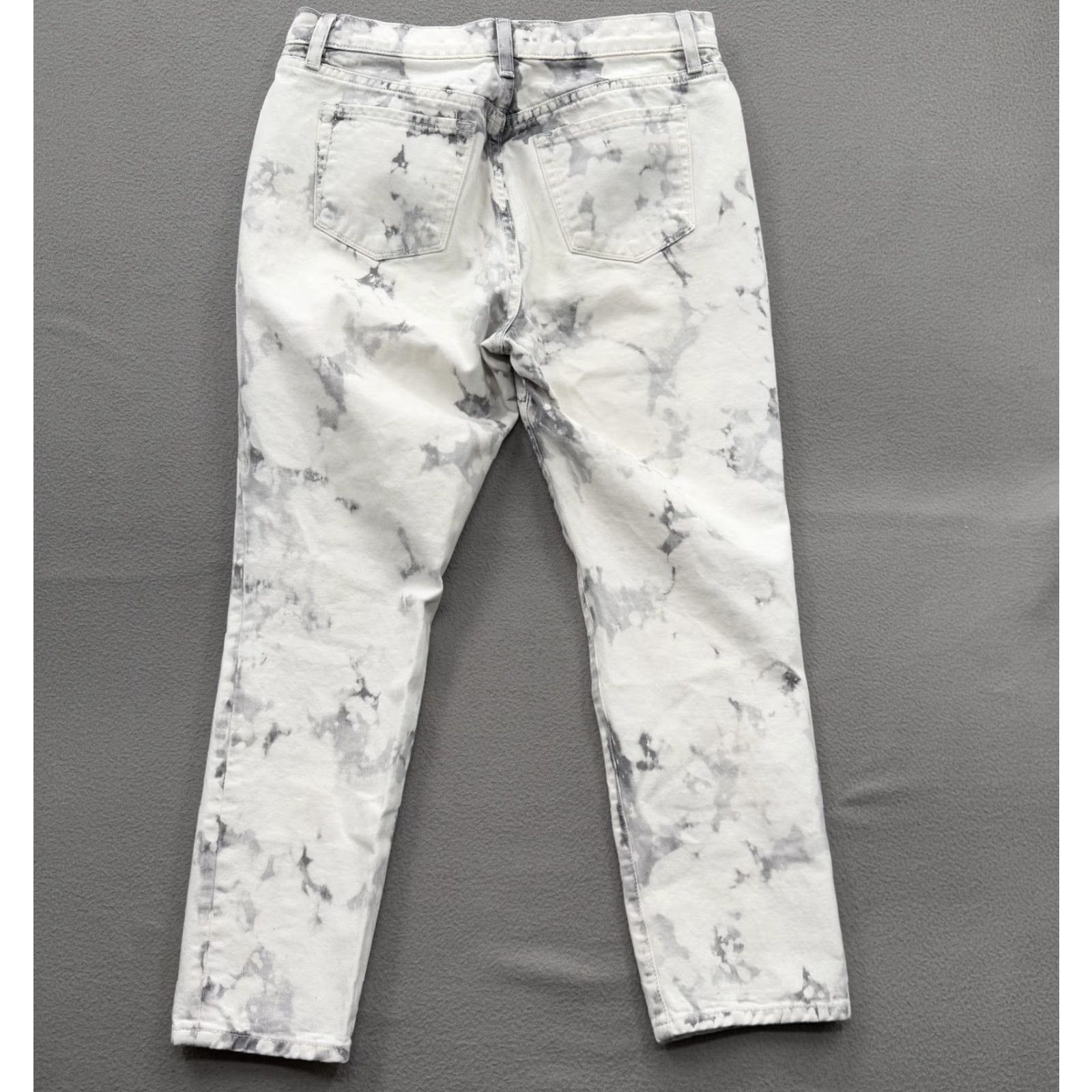 J Brand VINTAGE? No. J Brand Jeans Womens 27 Gray White Sonic Aubry High Rise Tie Dye Straight Cotton Jeans 27 White Tie Dye 100% Cotton Womens Jeans Size 27" / US 4 / IT 40 - 2 Thumbnail