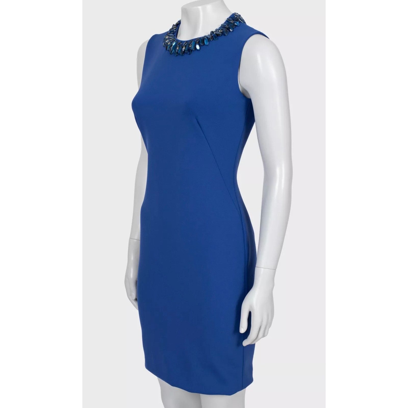 Alexander McQueen Alexander McQueen Blue Fitted Dress - IT40 Size S / US 4 / IT 40 - 2 Thumbnail