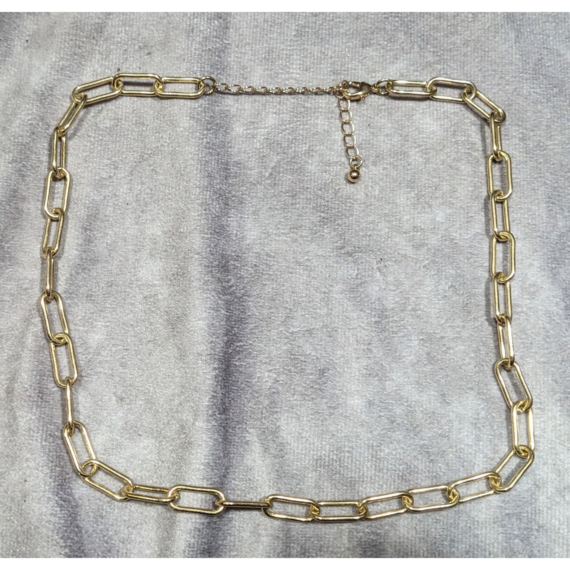 Other Classic Elegant Paperclip Chain Gold Tone Necklace Size ONE SIZE - 4 Thumbnail