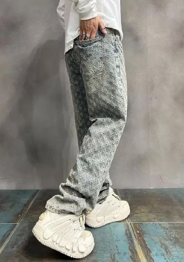 Japanese Brand VIBE Trendy High Street Jacquard Design Jeans Size US 32 / EU 48 - 8 Thumbnail