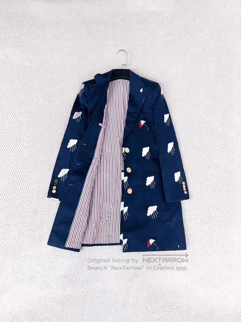 Thom Browne Thom Browne Navy Blue Suit Style Trench Coat Jacket Size M / US 6-8 / IT 42-44 - 4 Thumbnail