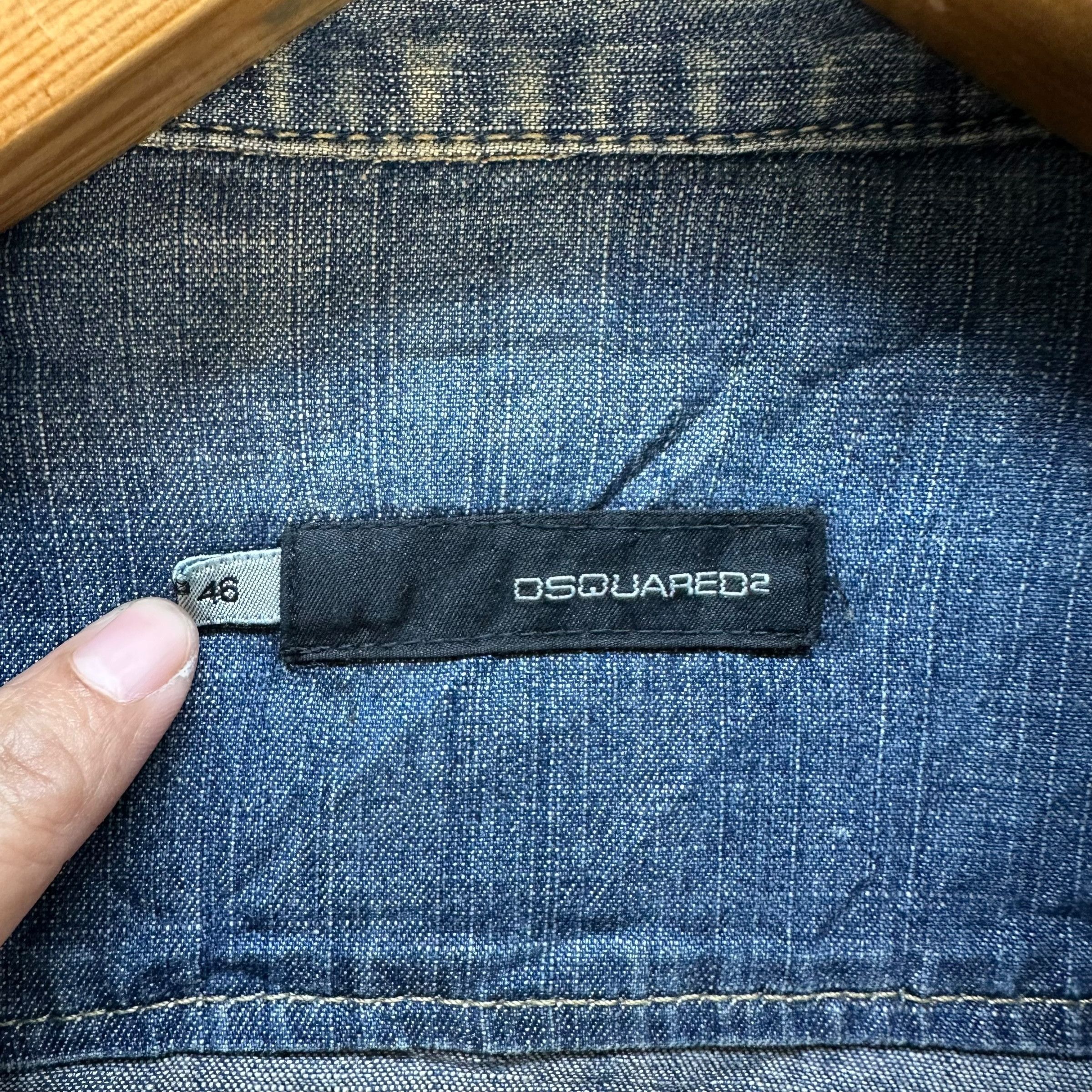Dsquared2 DSQUARED2 Snap Button Shirt Jean Jacket #A52-1212 Size L / US 10 / IT 46 - 11 Thumbnail