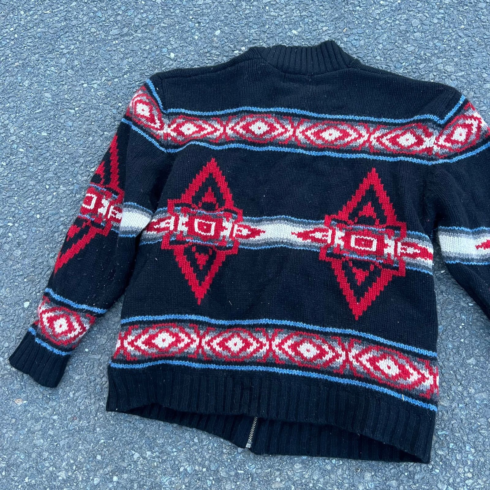 Pendleton × Vintage Vintage Pendleton wool knit zip up Aztec sweater sweatshirt Size US L / EU 52-54 / 3 - 2 Thumbnail
