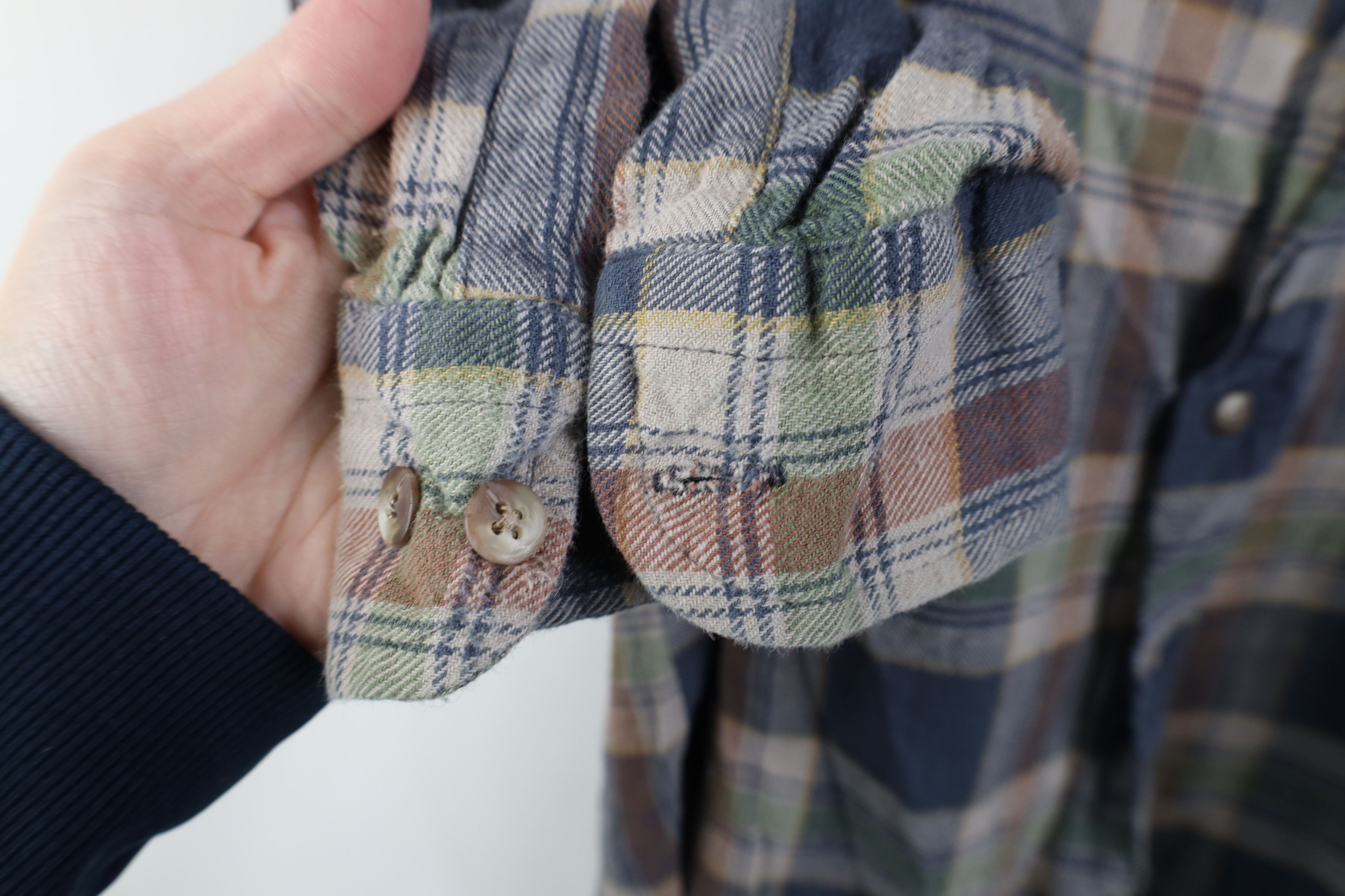 Vintage Vintage 90s Streetwear Button Shirt Plaid Earth Tone Size US XL / EU 56 / 4 - 6 Thumbnail