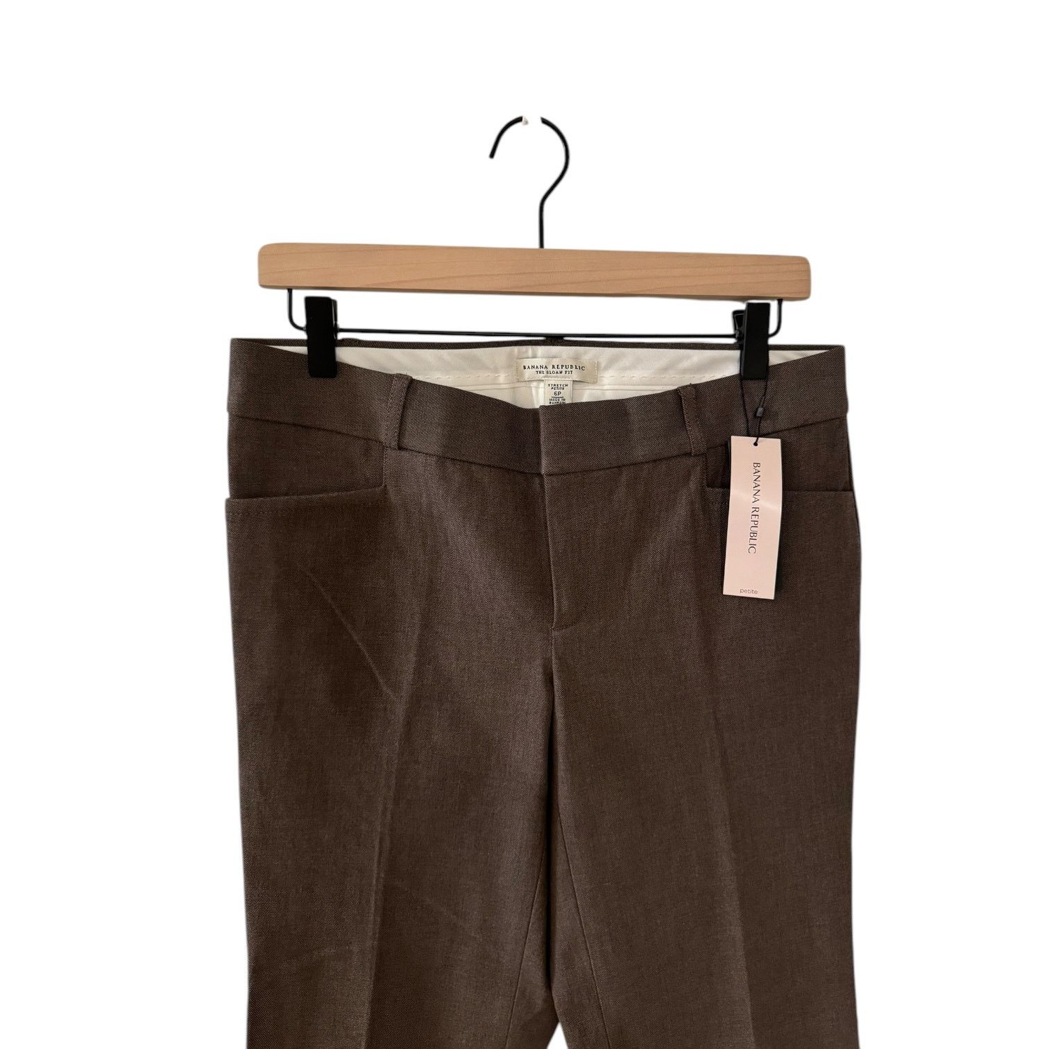 Banana Republic Banana Republic Sloan Fit Flare Leg Brown Pants 6 Petite NWT Size 28" / US 6 / IT 42 - 5 Thumbnail