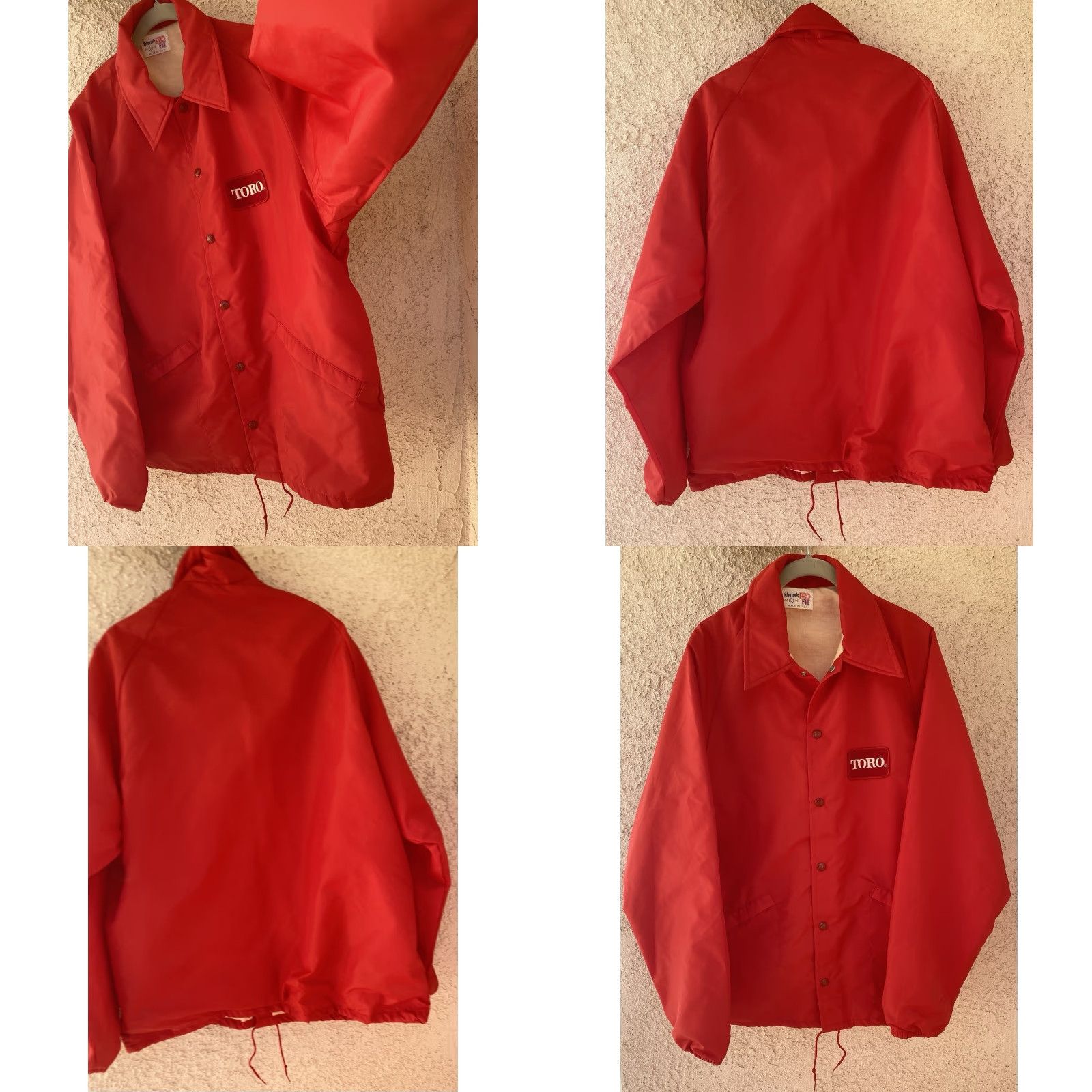 Vintage VINTAGE TORO King Louie Pro Fit Work Jacket USA Made Red 44 L Snap Front Union-Made Men Jacket Size US L / EU 52-54 / 3 - 9 Thumbnail