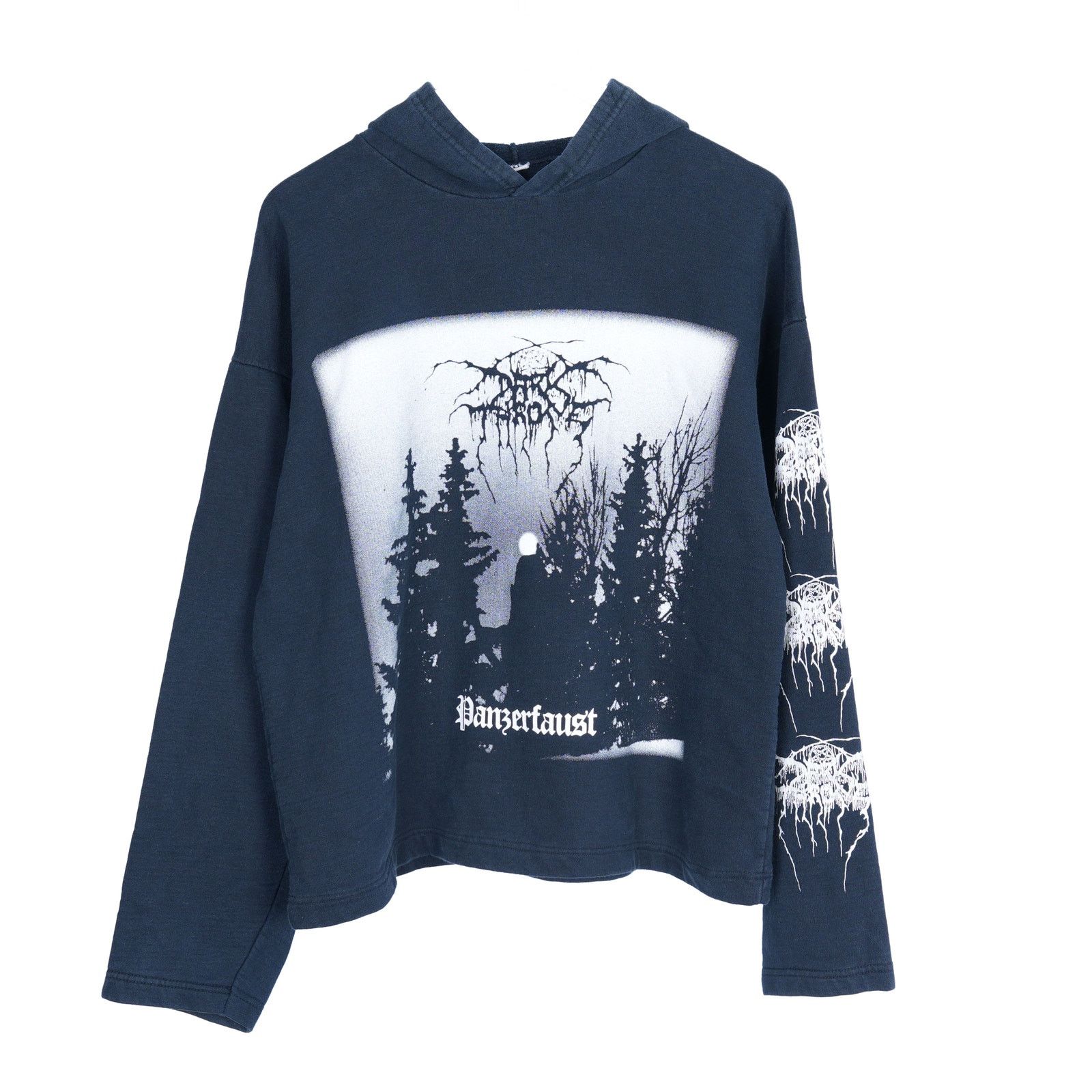 Vintage DARK THRONE 'DANKERFAUST TRUE NORWEIGAN BLACK METAL' HOODIE Size US L / EU 52-54 / 3 - 1 Thumbnail