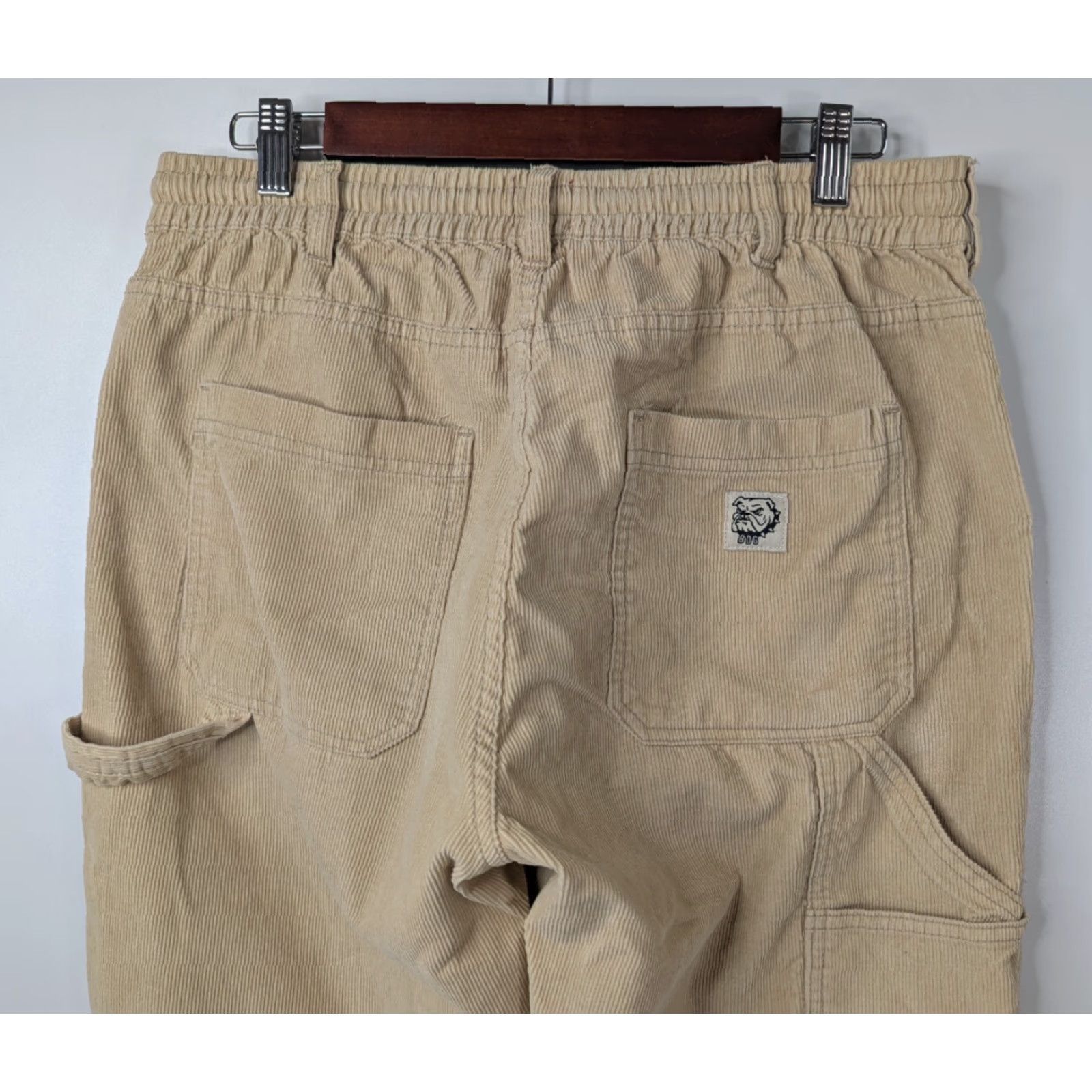 Bdg BDG Urban Outfitters Pants Mens Cargo Carpenter Corduroy Straight Beig e 90s Grunge City College Vintage? Size US 31 - 2 Thumbnail