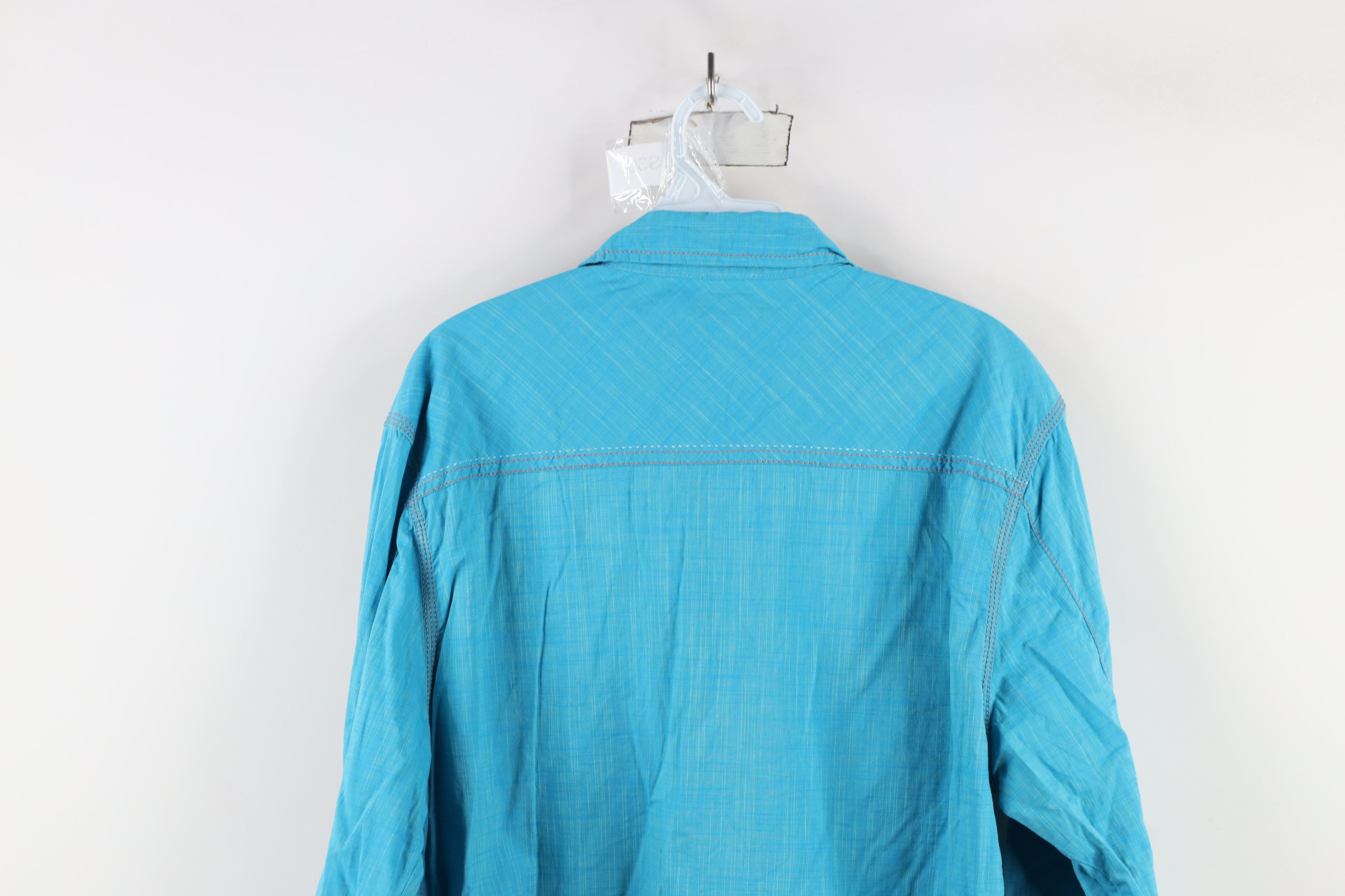 Vintage Buckle Black Western MMA Snap Button Collared Shirt Blue Size US L / EU 52-54 / 3 - 12 Thumbnail