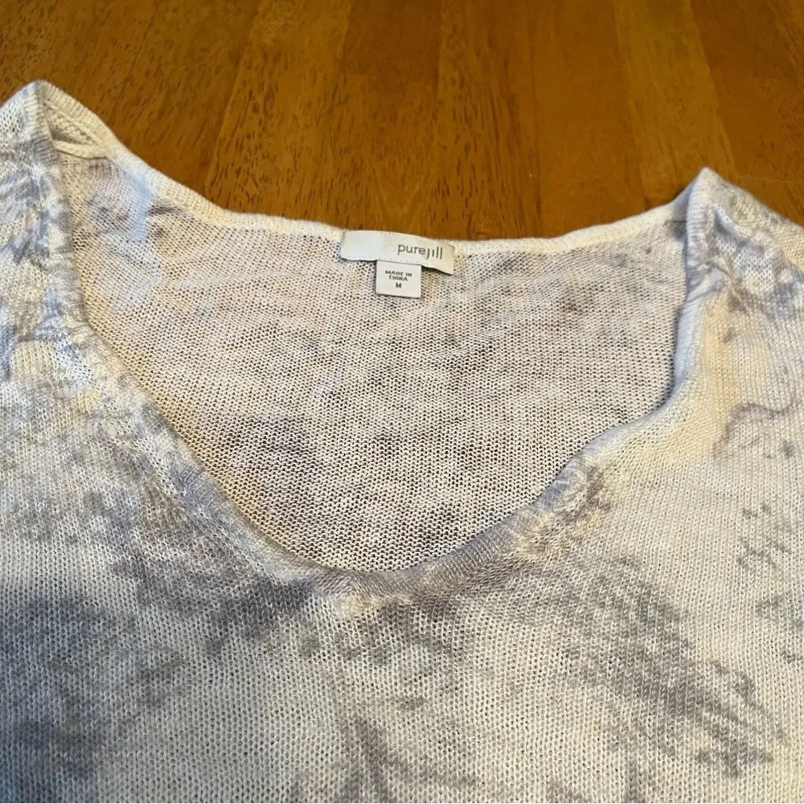 J. Jill J Jill linen blend top, size Medium. Size M / US 6-8 / IT 42-44 - 3 Thumbnail