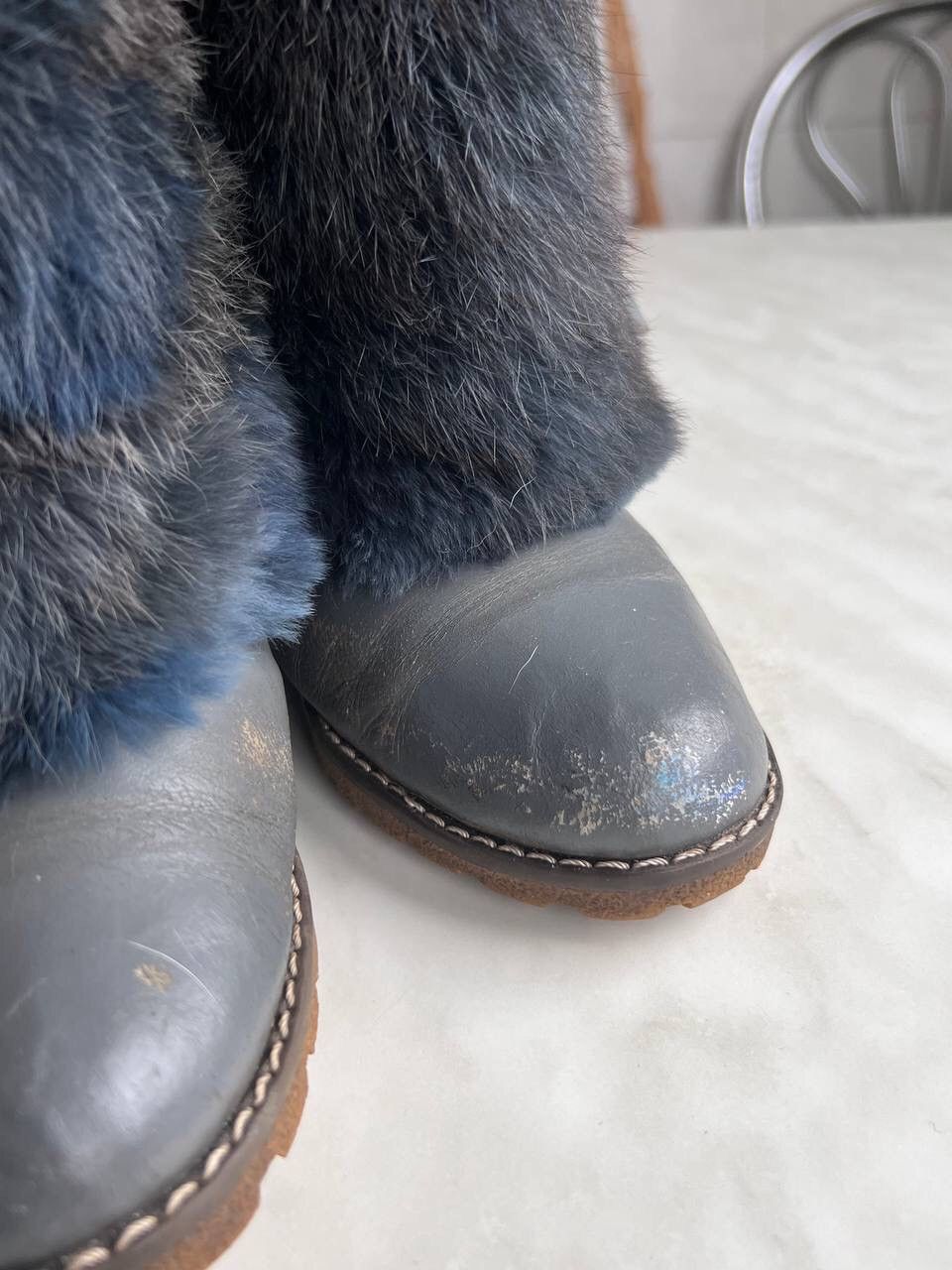 Yeti Fur Yeti Vintage Winter High Platform Boots Y2K 2000s FUR Size US 7 / IT 37 - 7 Thumbnail