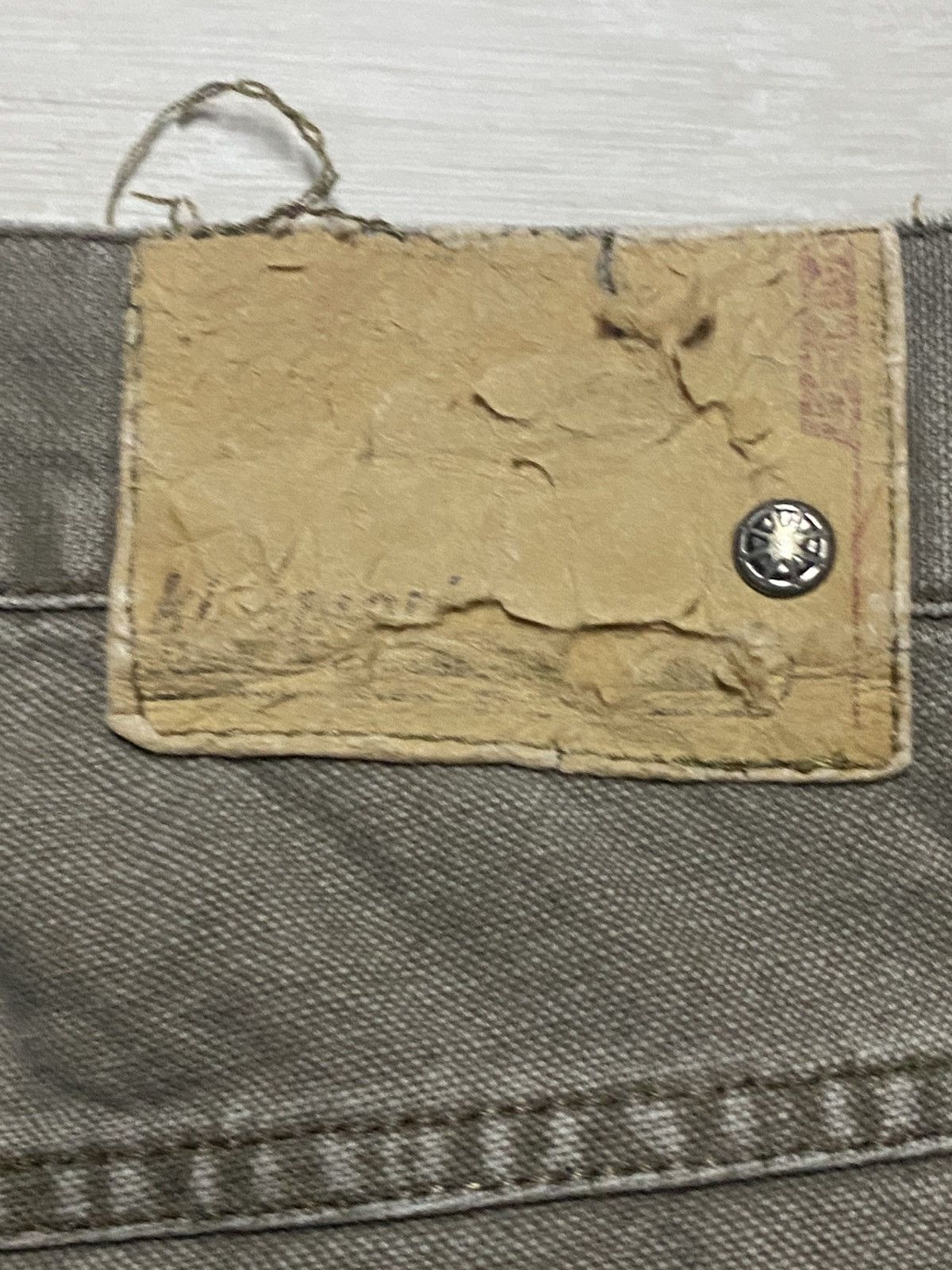 Japanese Brand Vintage Kiss Mark Japan Double Knee Loose Baggy Jeans Size US 30 / EU 46 - 15 Thumbnail