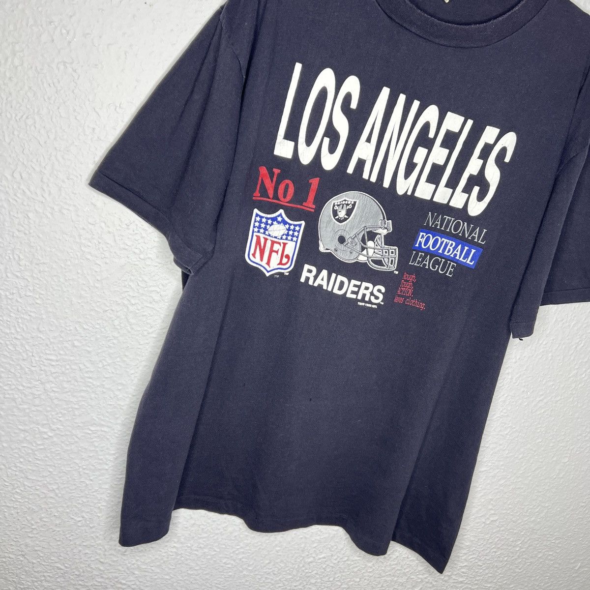 Los Angeles Apparel Vintage 1990 Los Angeles Raiders Tee Tshirt NFL Football No1 Size US XL / EU 56 / 4 - 2 Thumbnail