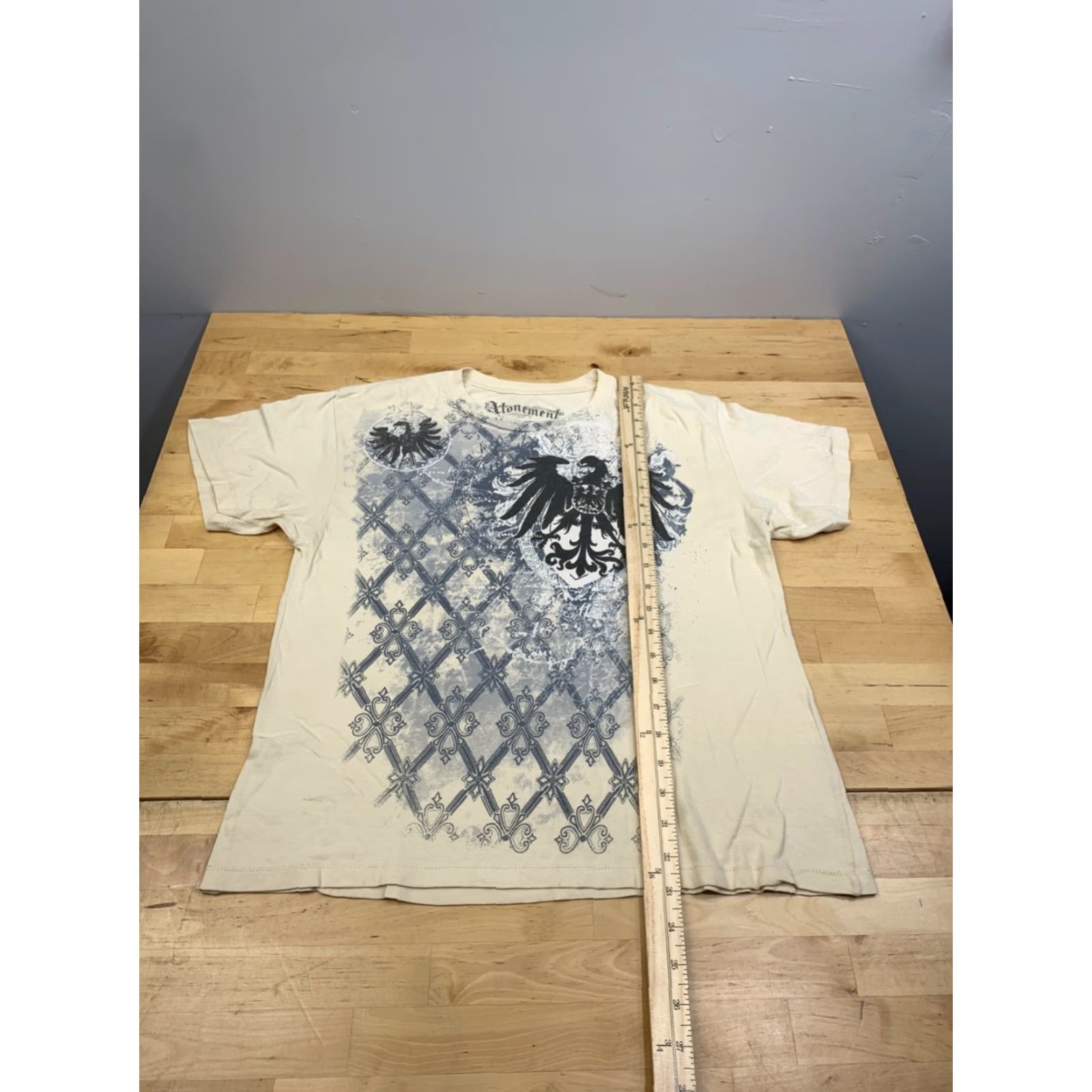 Vintage Atonement Shirt Mens M Beige Gothic Y2K Size US M / EU 48-50 / 2 - 4 Thumbnail